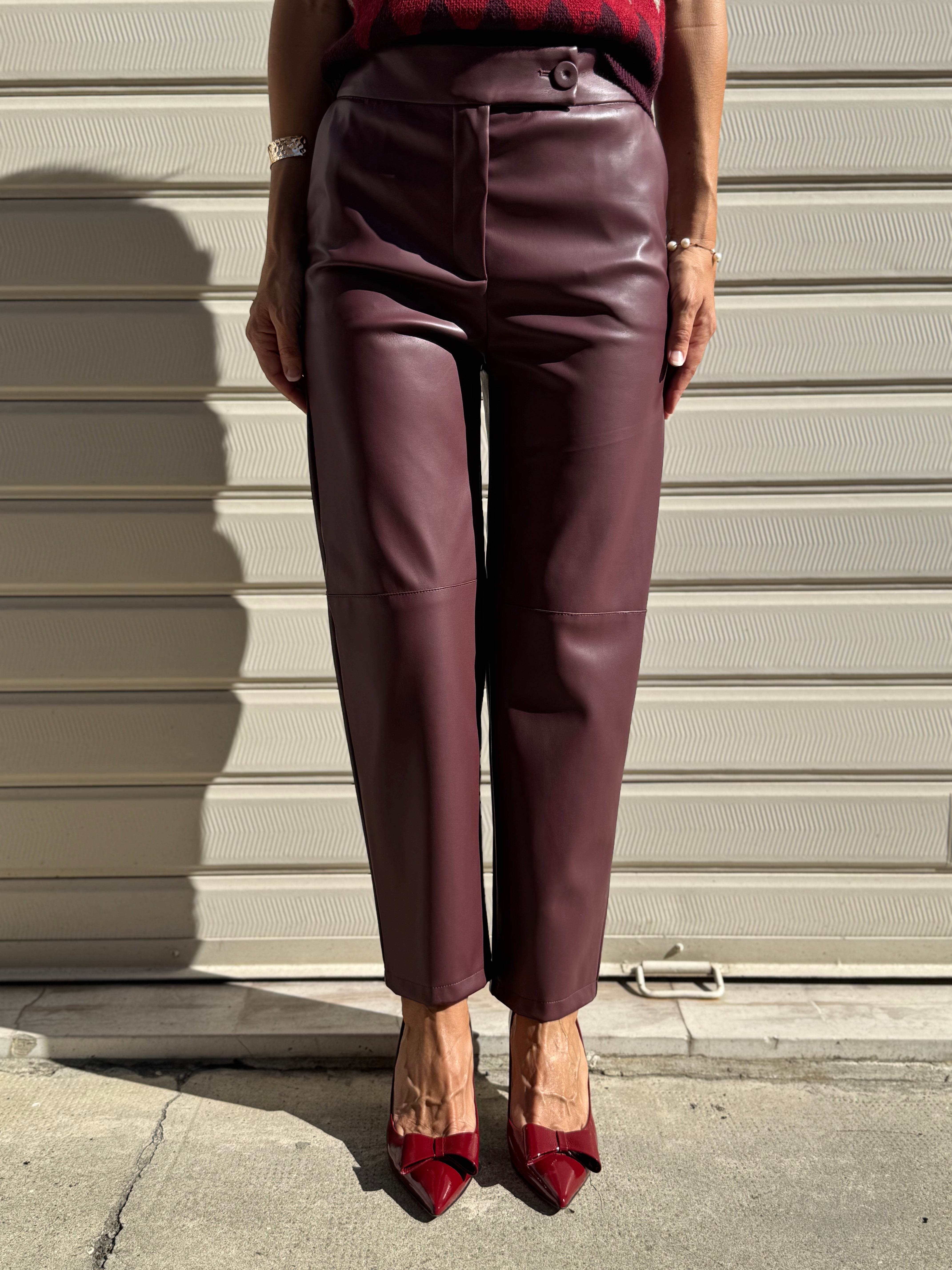 Pantalone ecopelle imperial