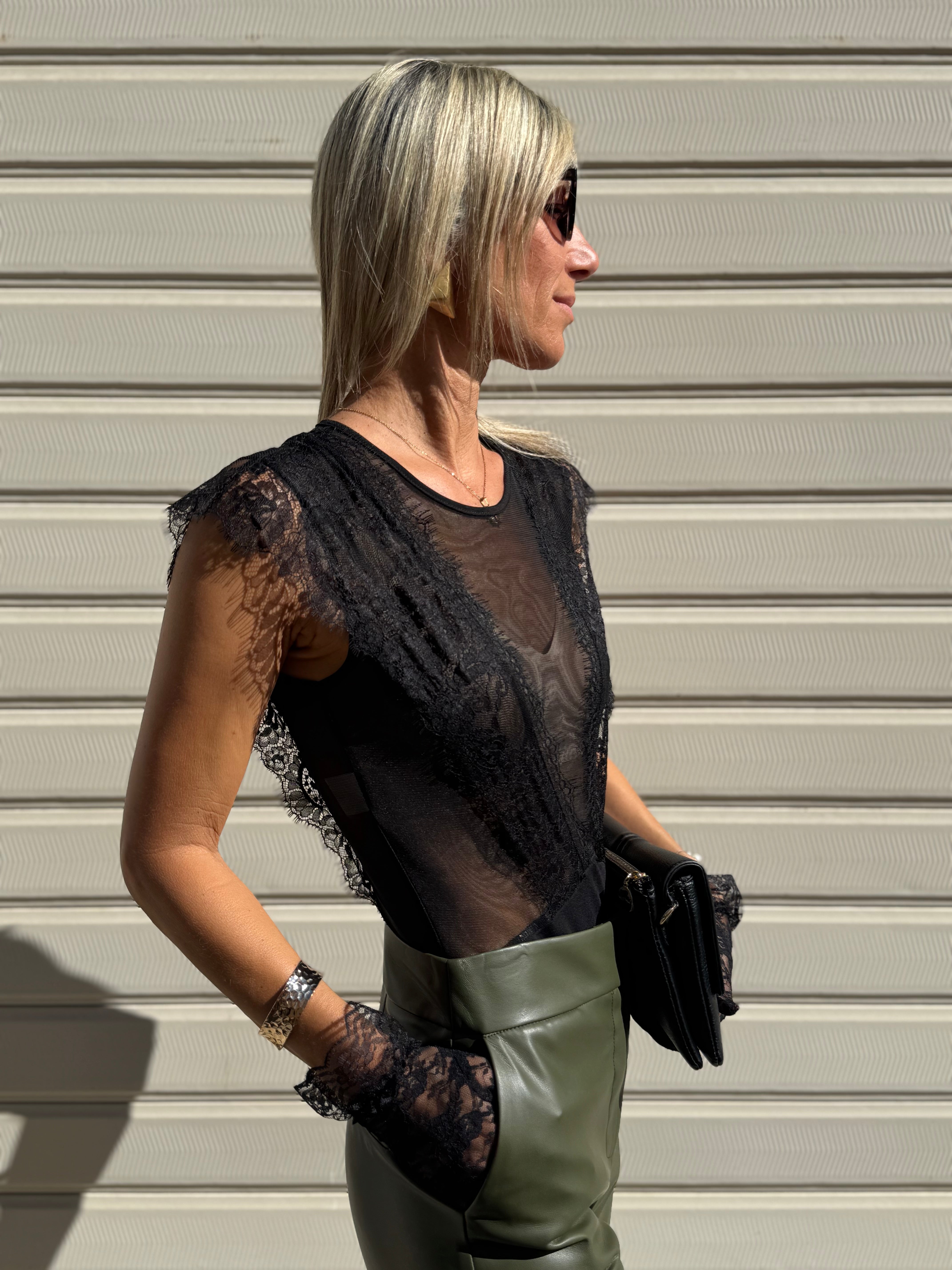Body pizzo e tulle