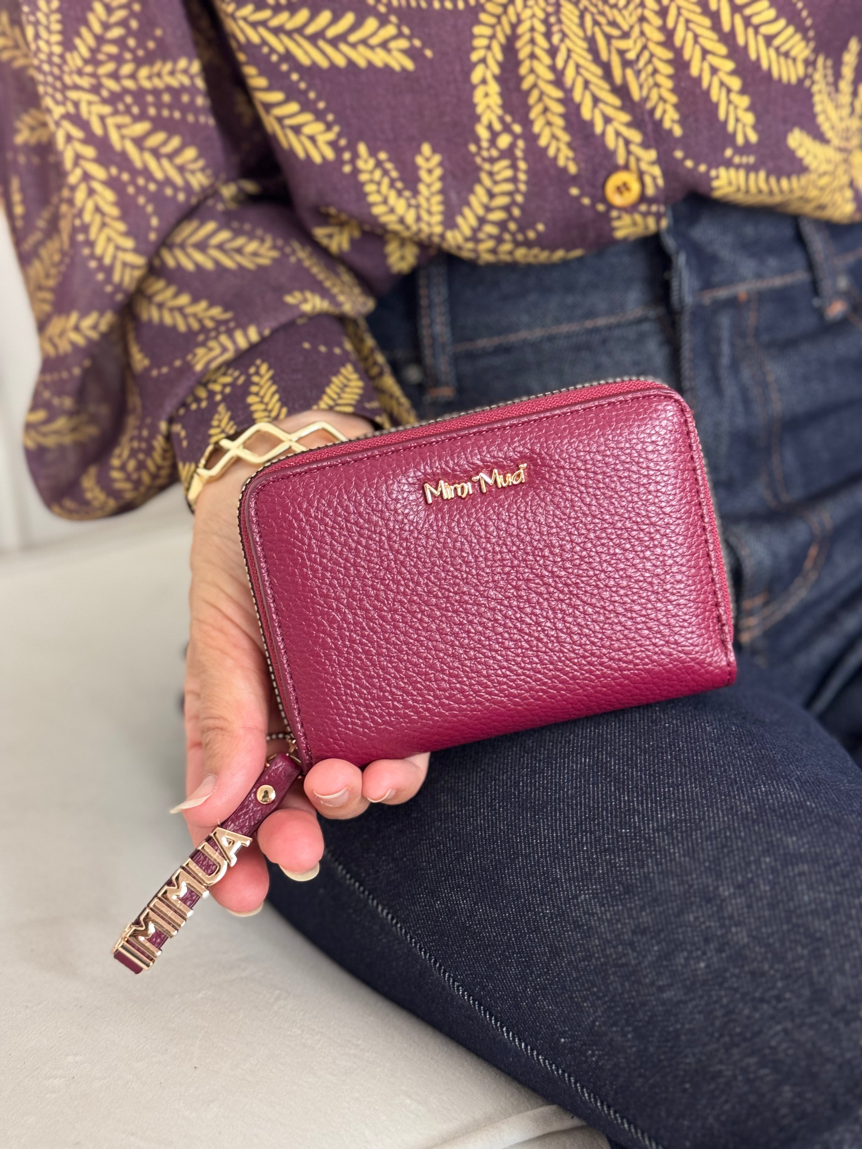 Portafoglio piccolo zip logata mimì