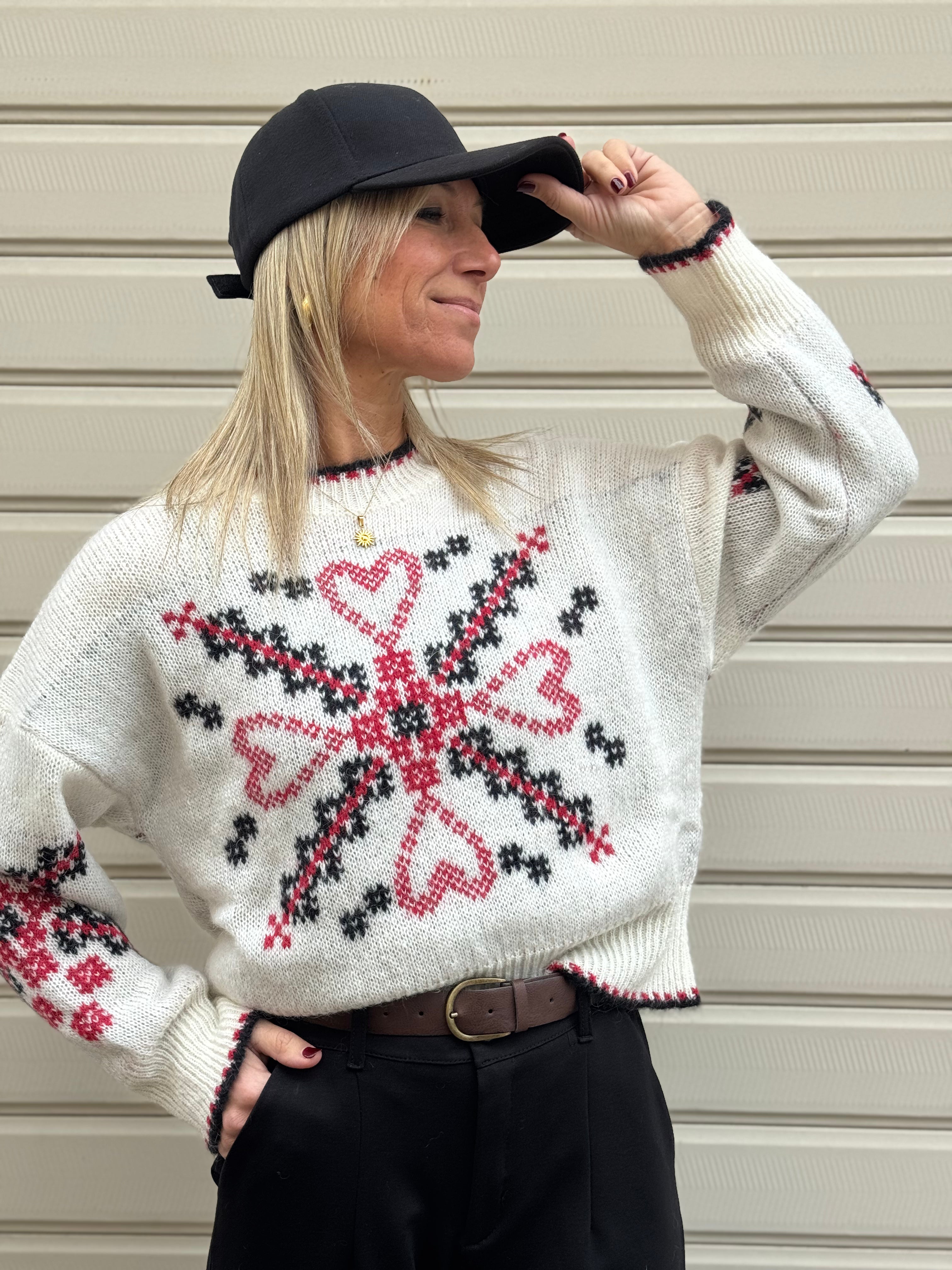 Maglione cuore kontatto