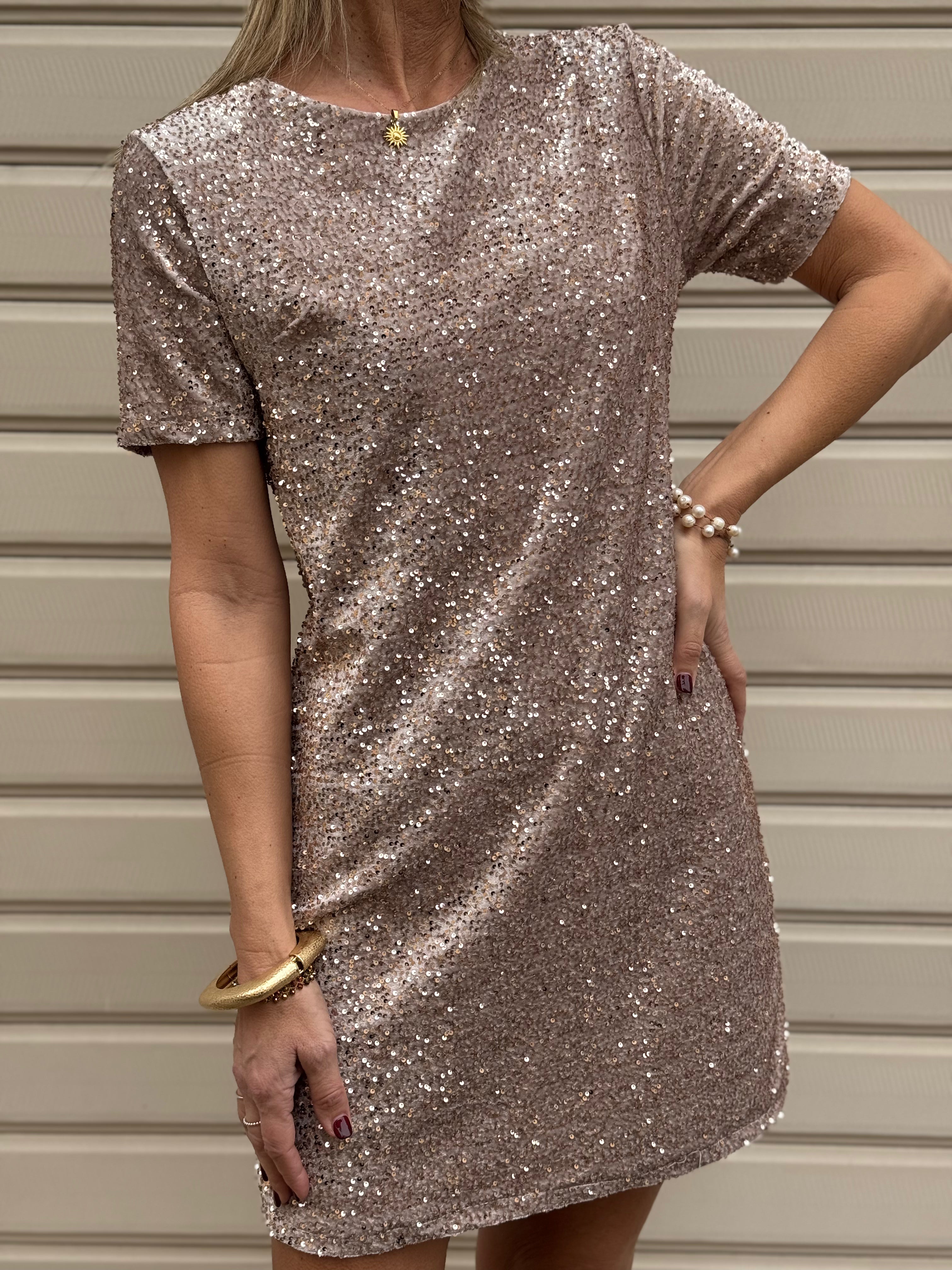 Abito velluto paillettes