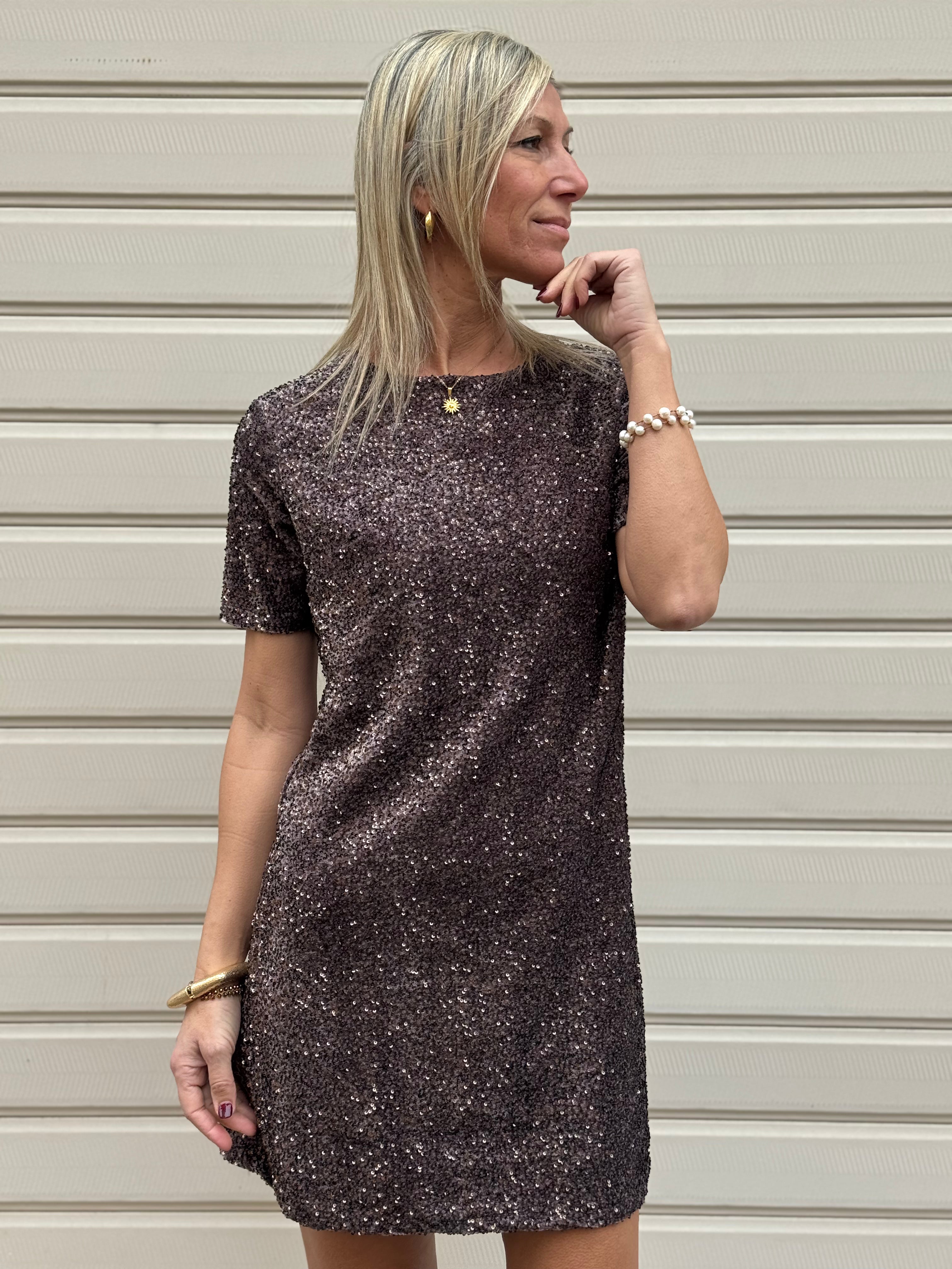 Abito velluto paillettes