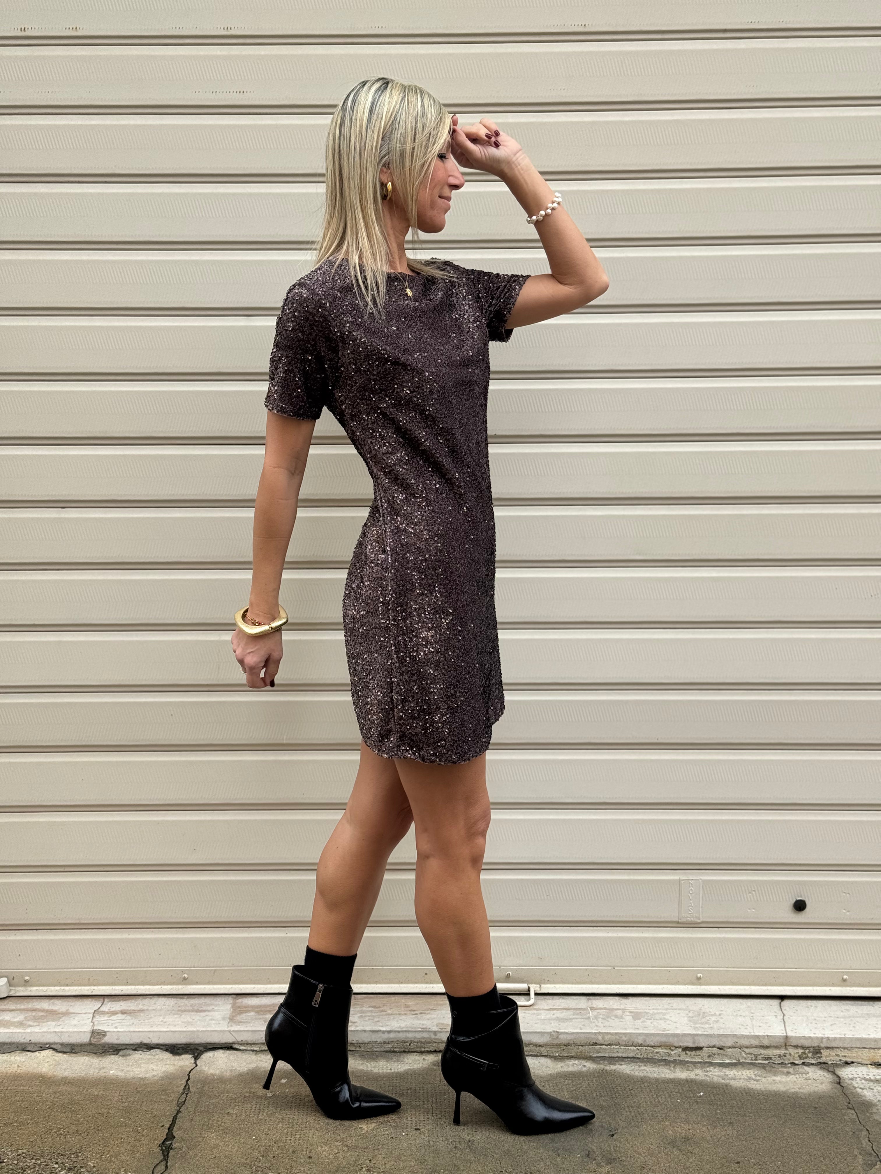 Abito velluto paillettes