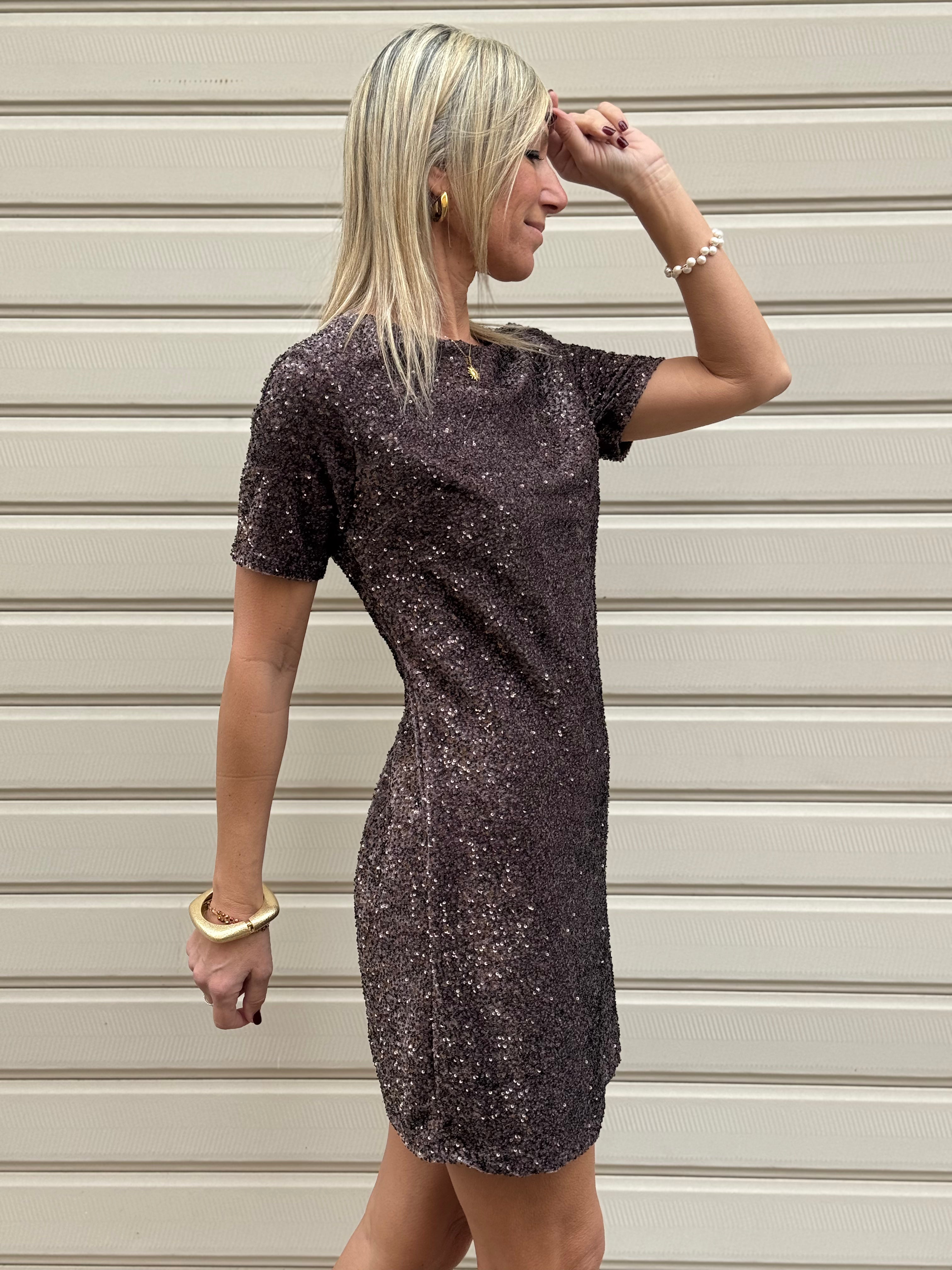 Abito velluto paillettes