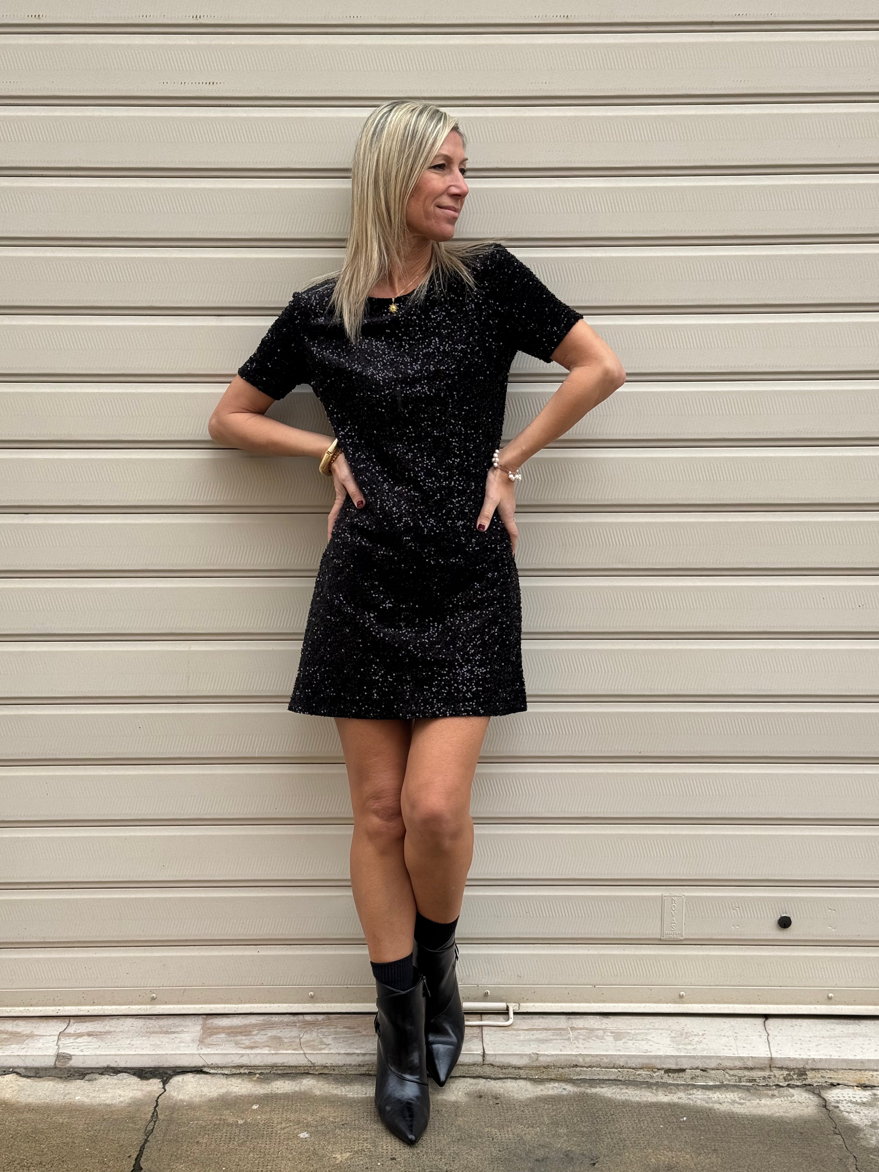 Abito velluto paillettes