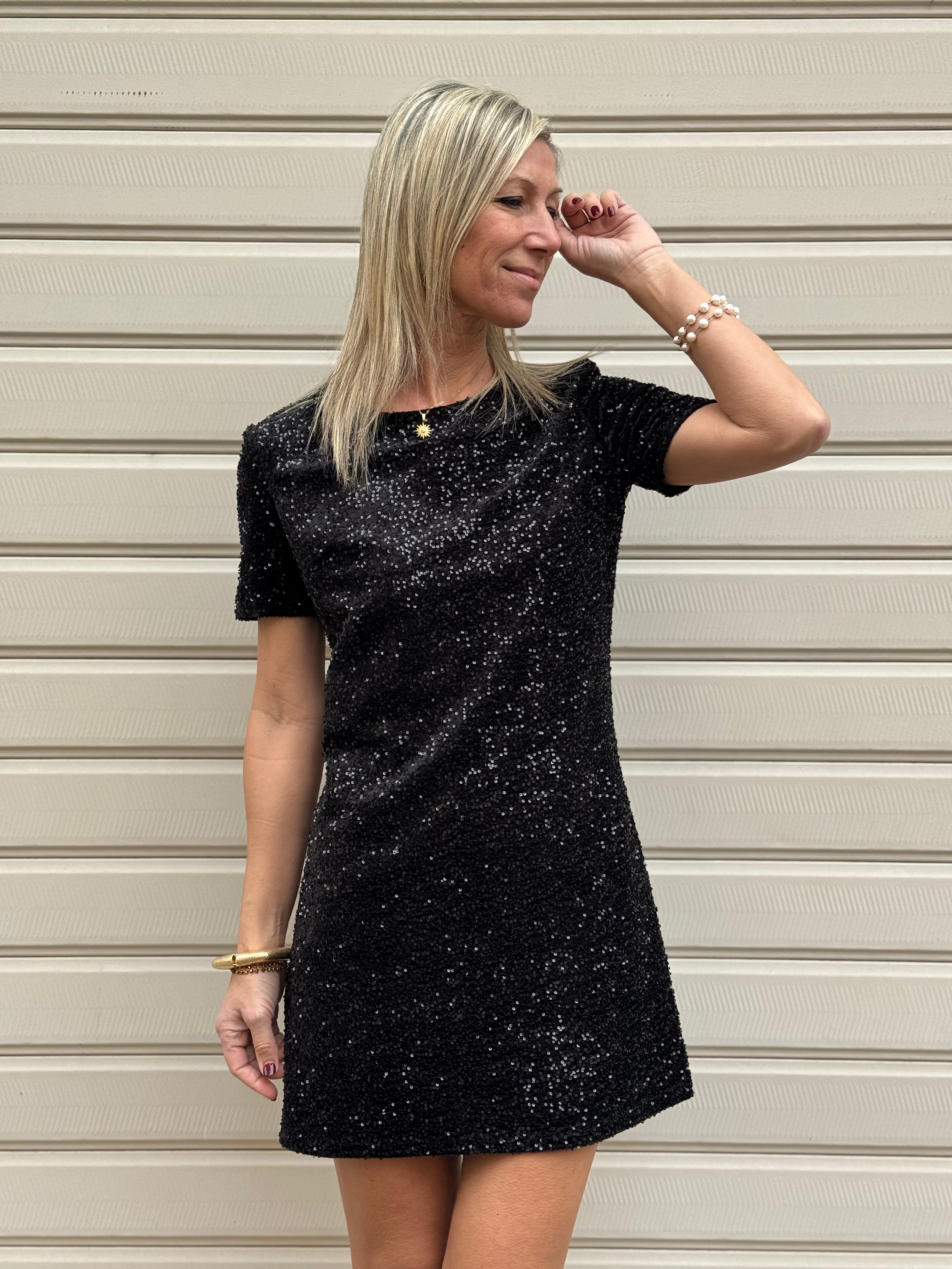 Abito velluto paillettes