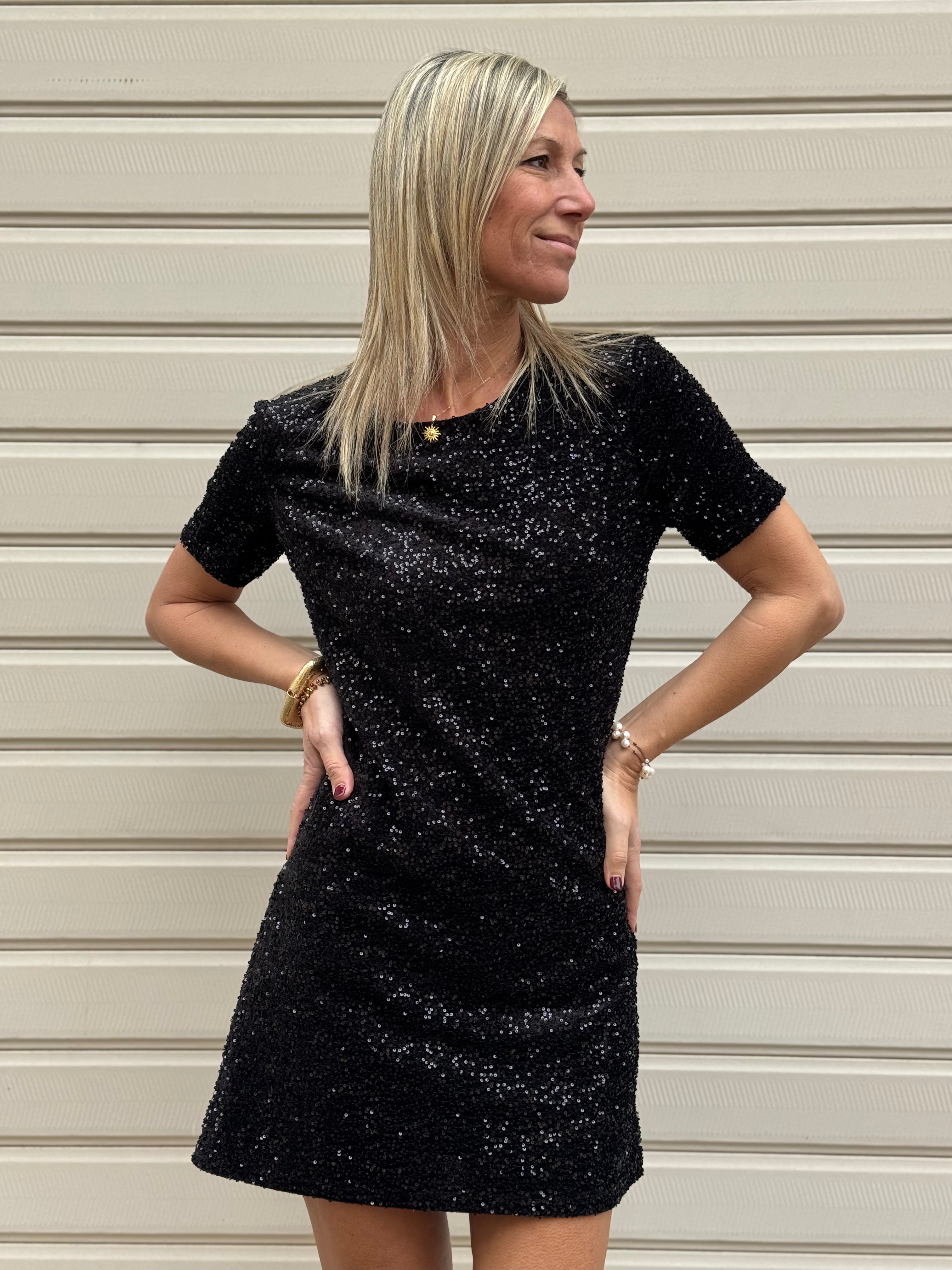 Abito velluto paillettes