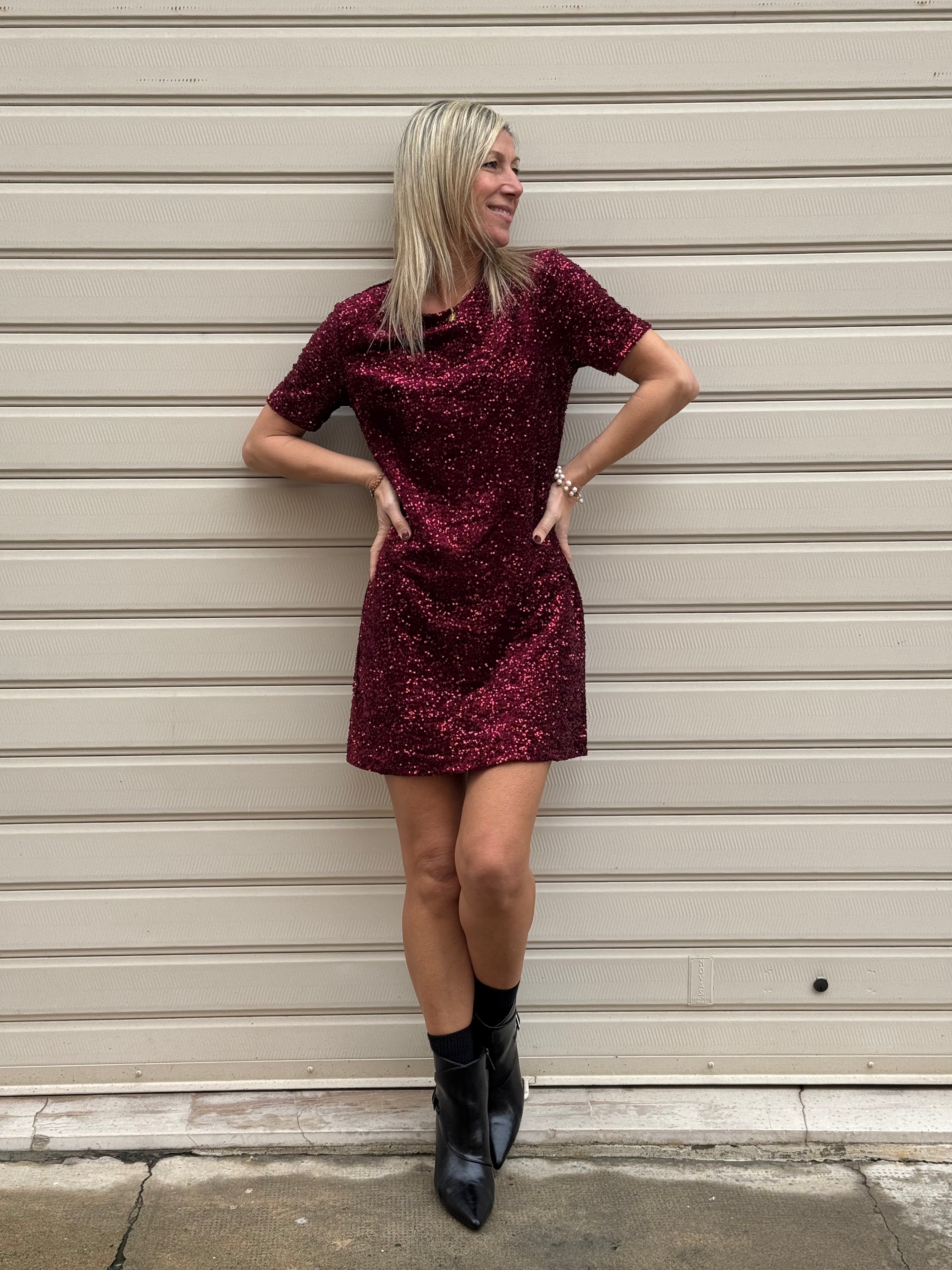 Abito velluto paillettes