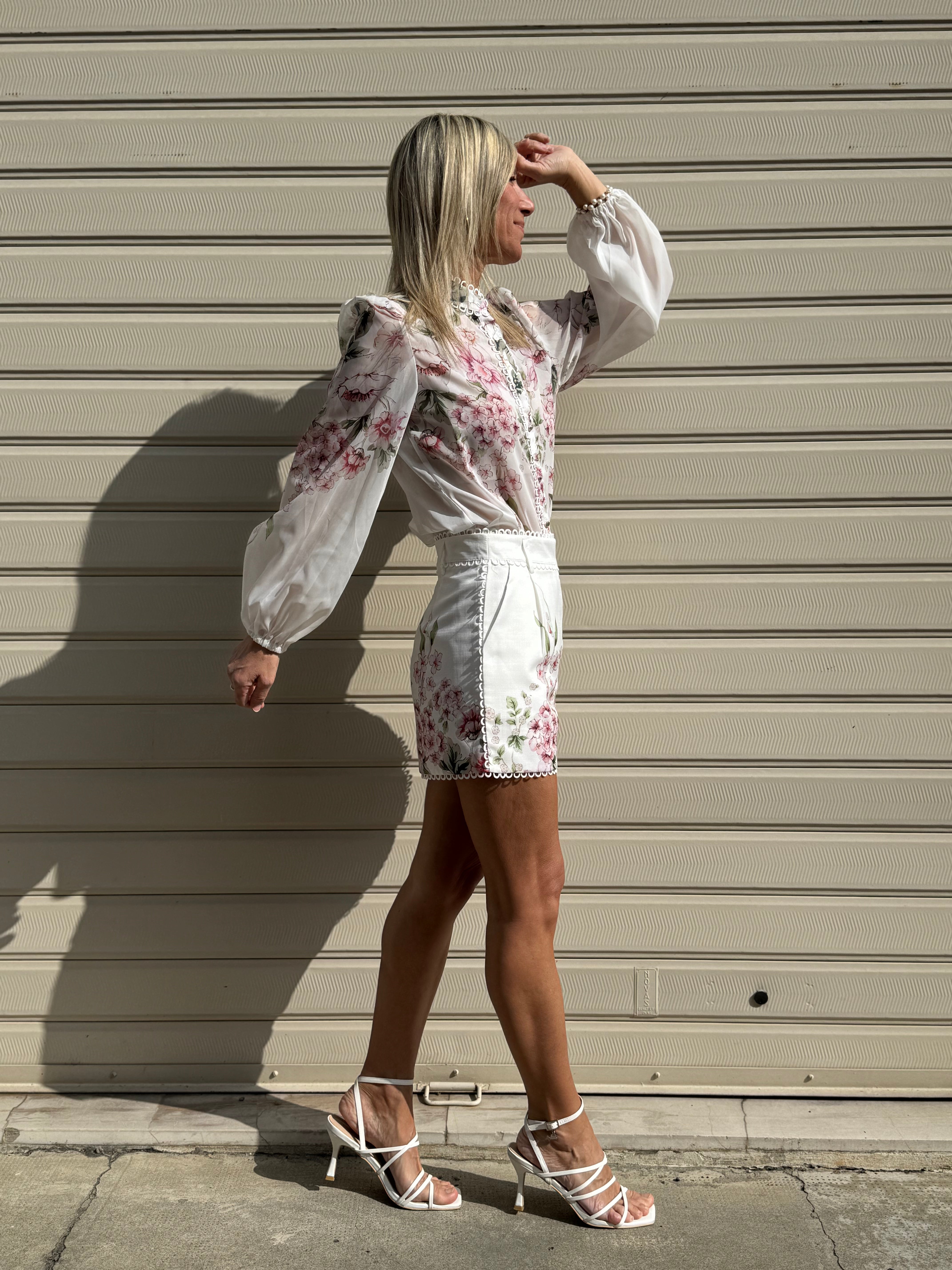 Camicia fiori di pesco artigli