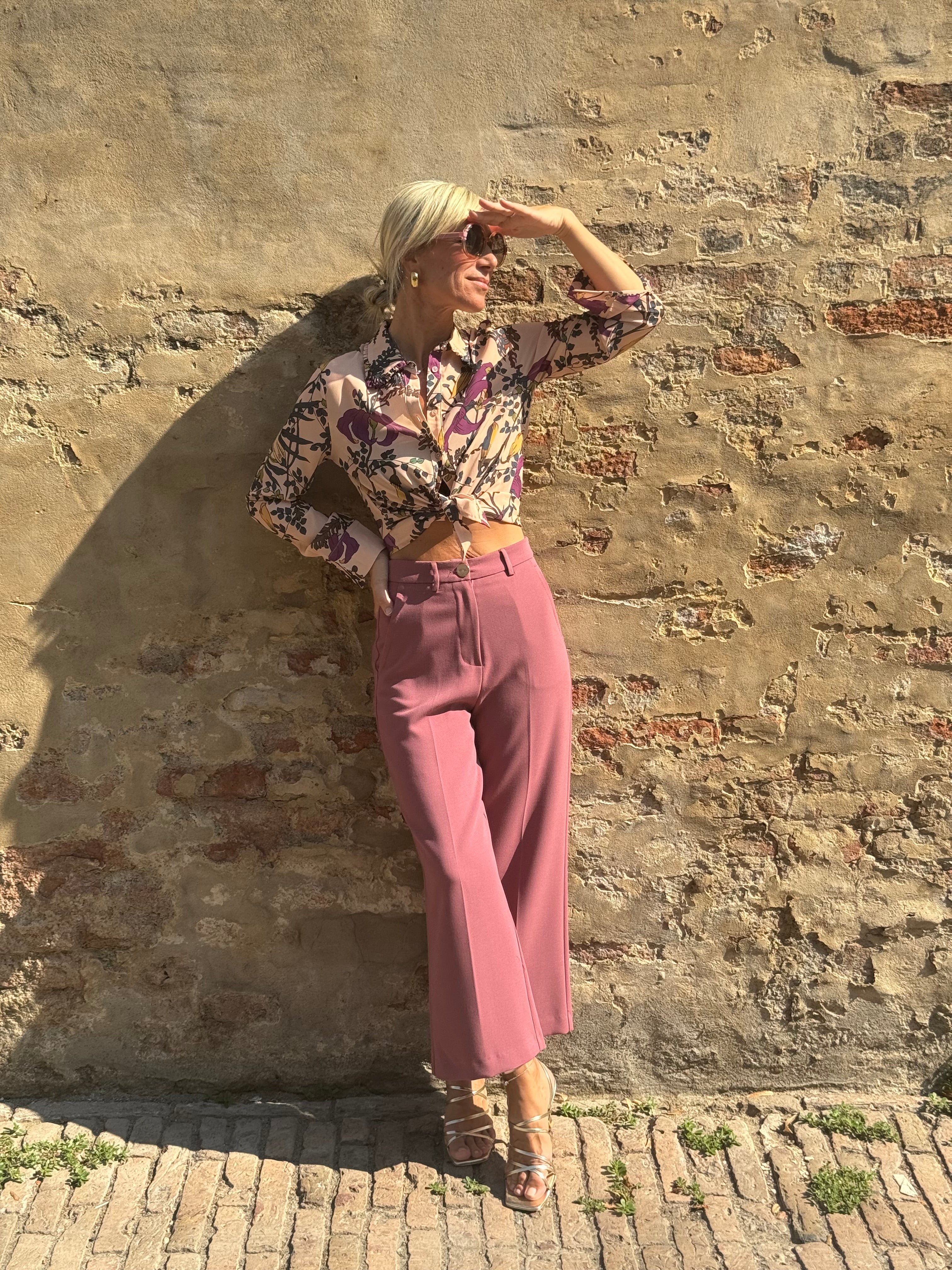 Pantalone Cropped Malva