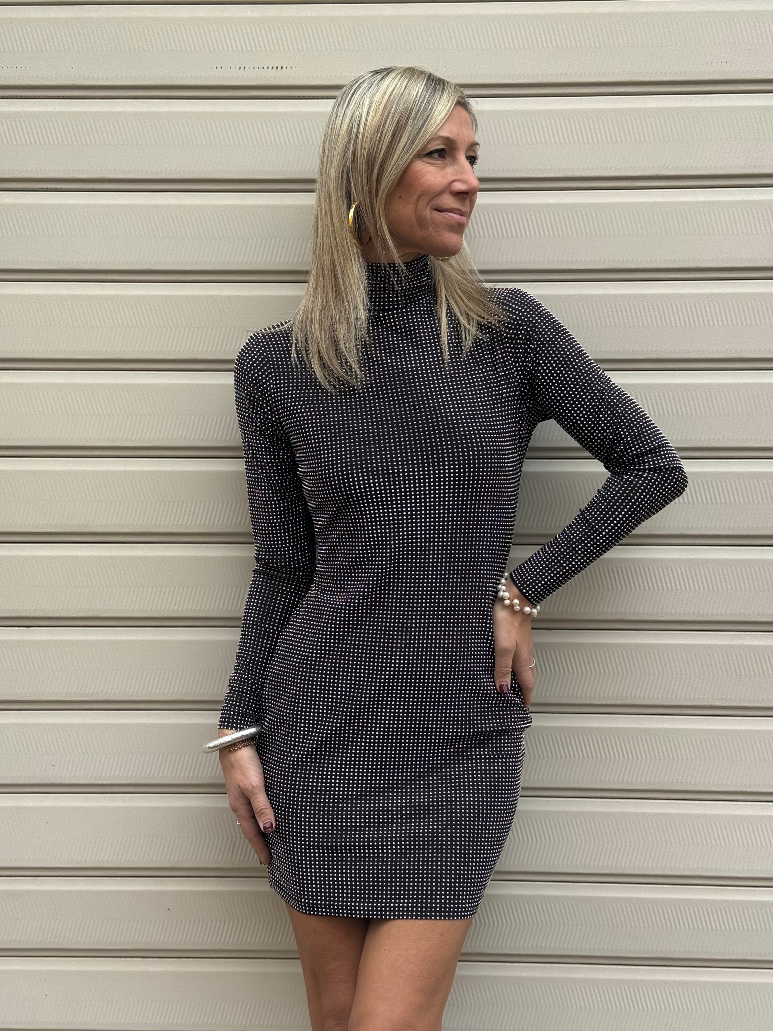 Abito lupetto strass kontatto