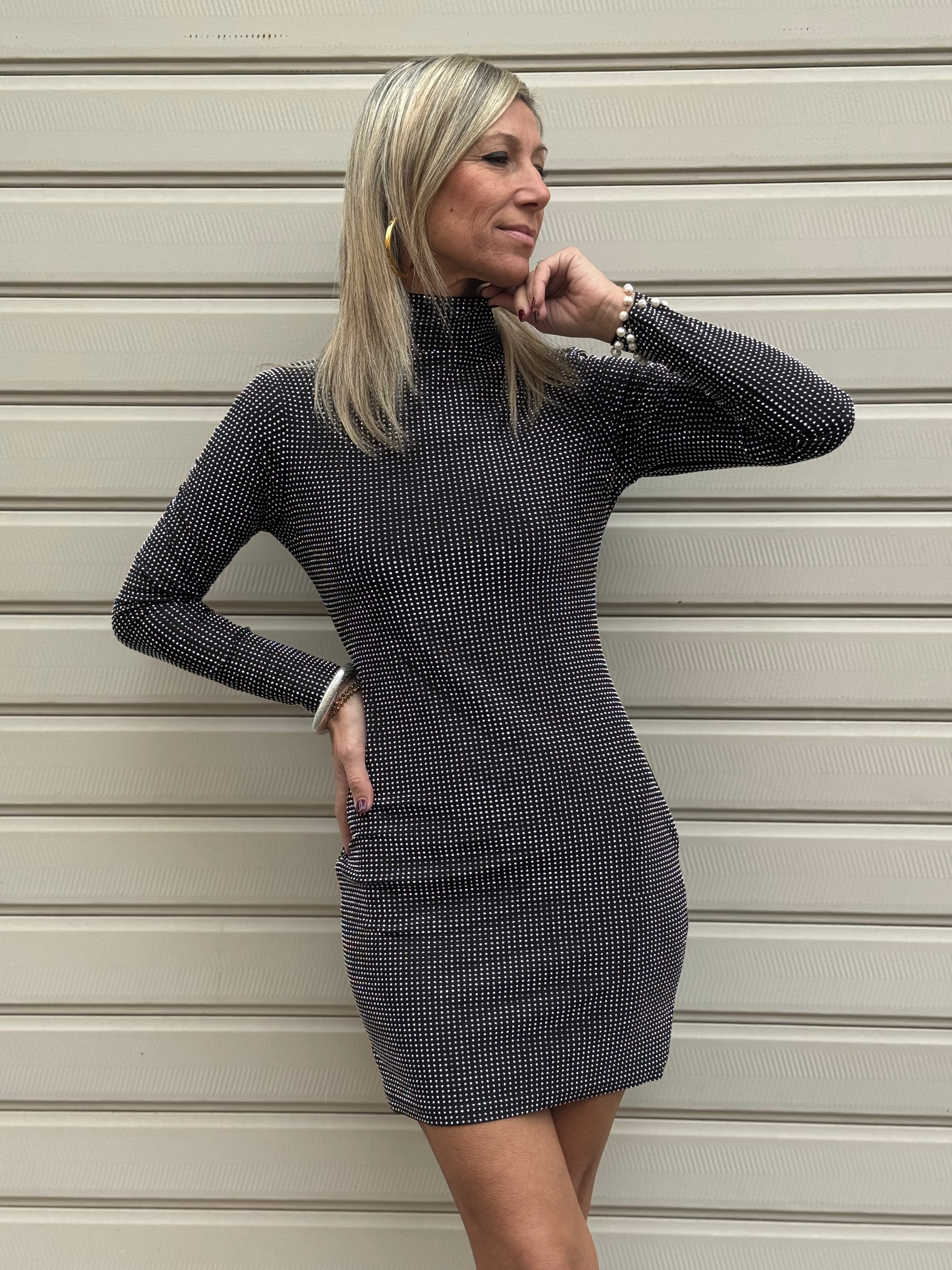 Abito lupetto strass kontatto