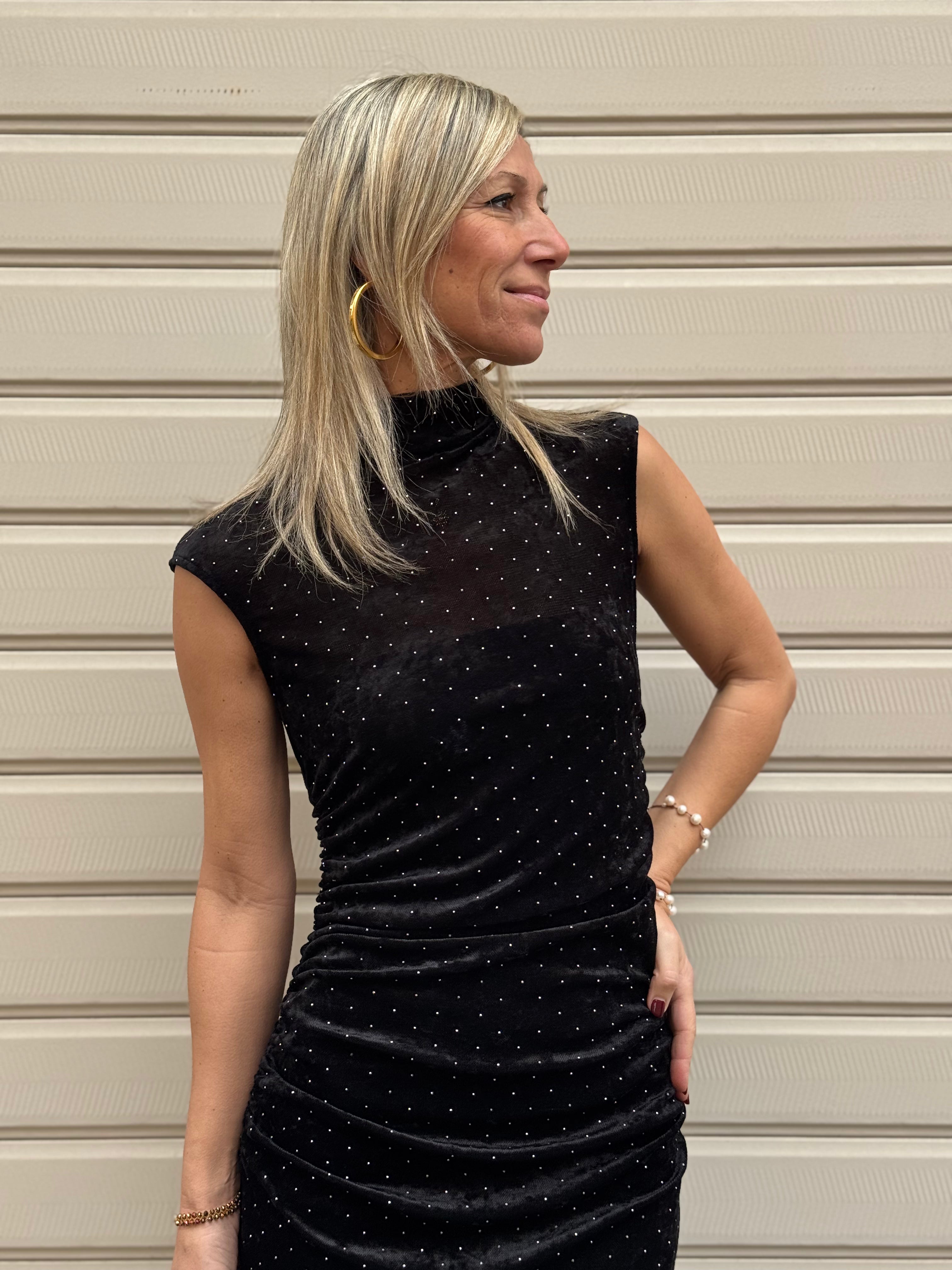 Abito velluto midi kontatto