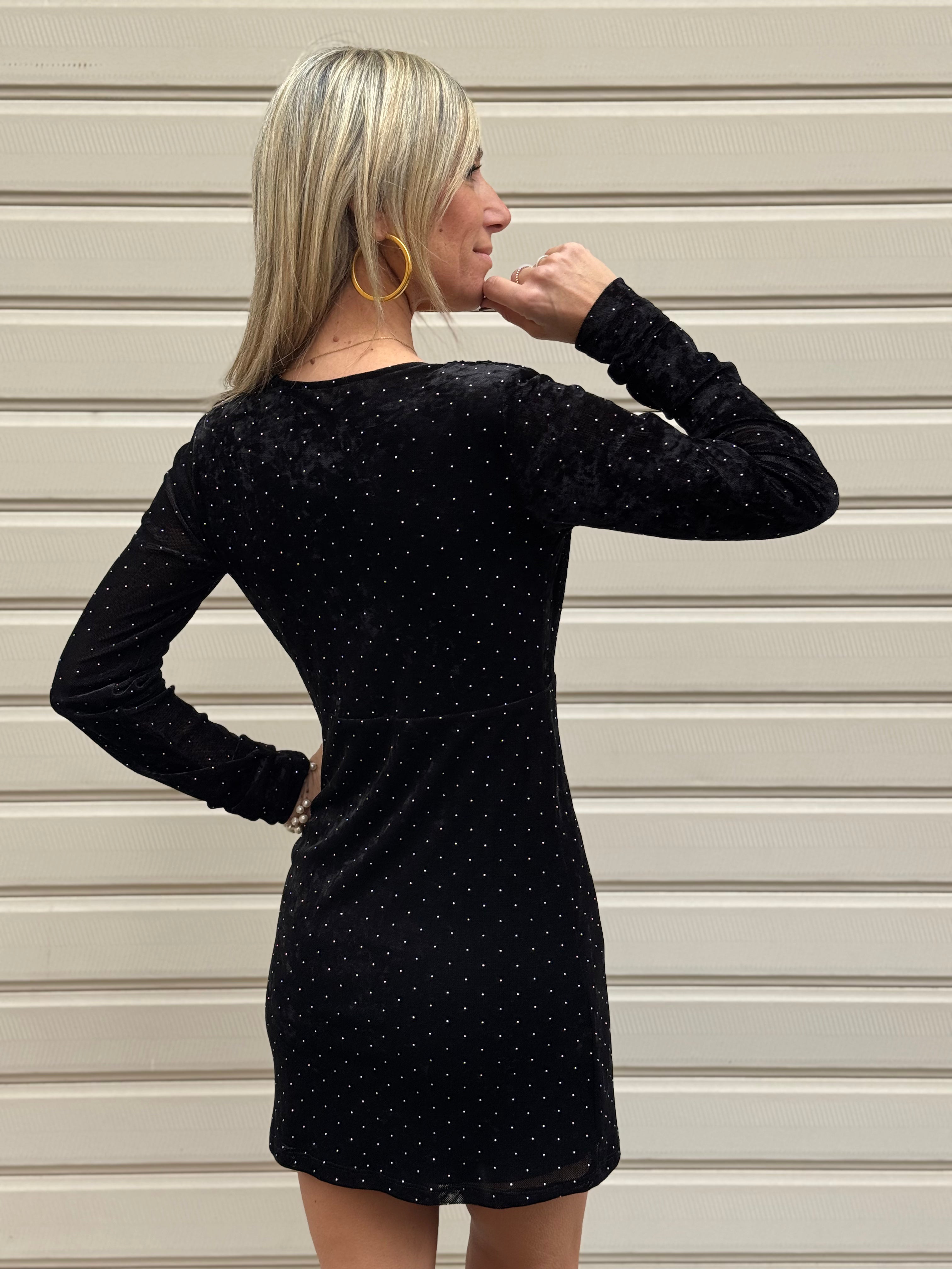 Abito velluto scollo v kontatto