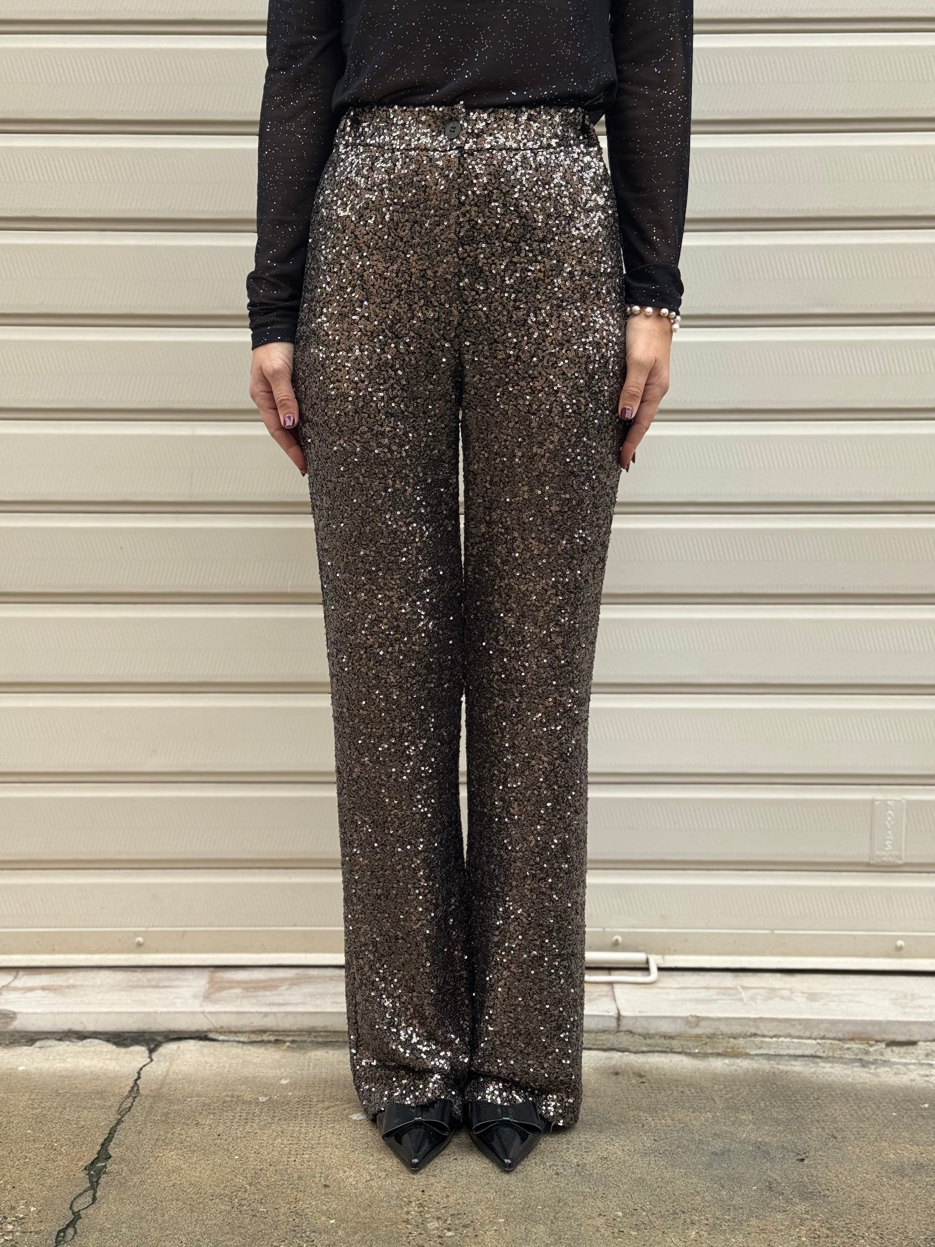 Pantalone paillettes artigli