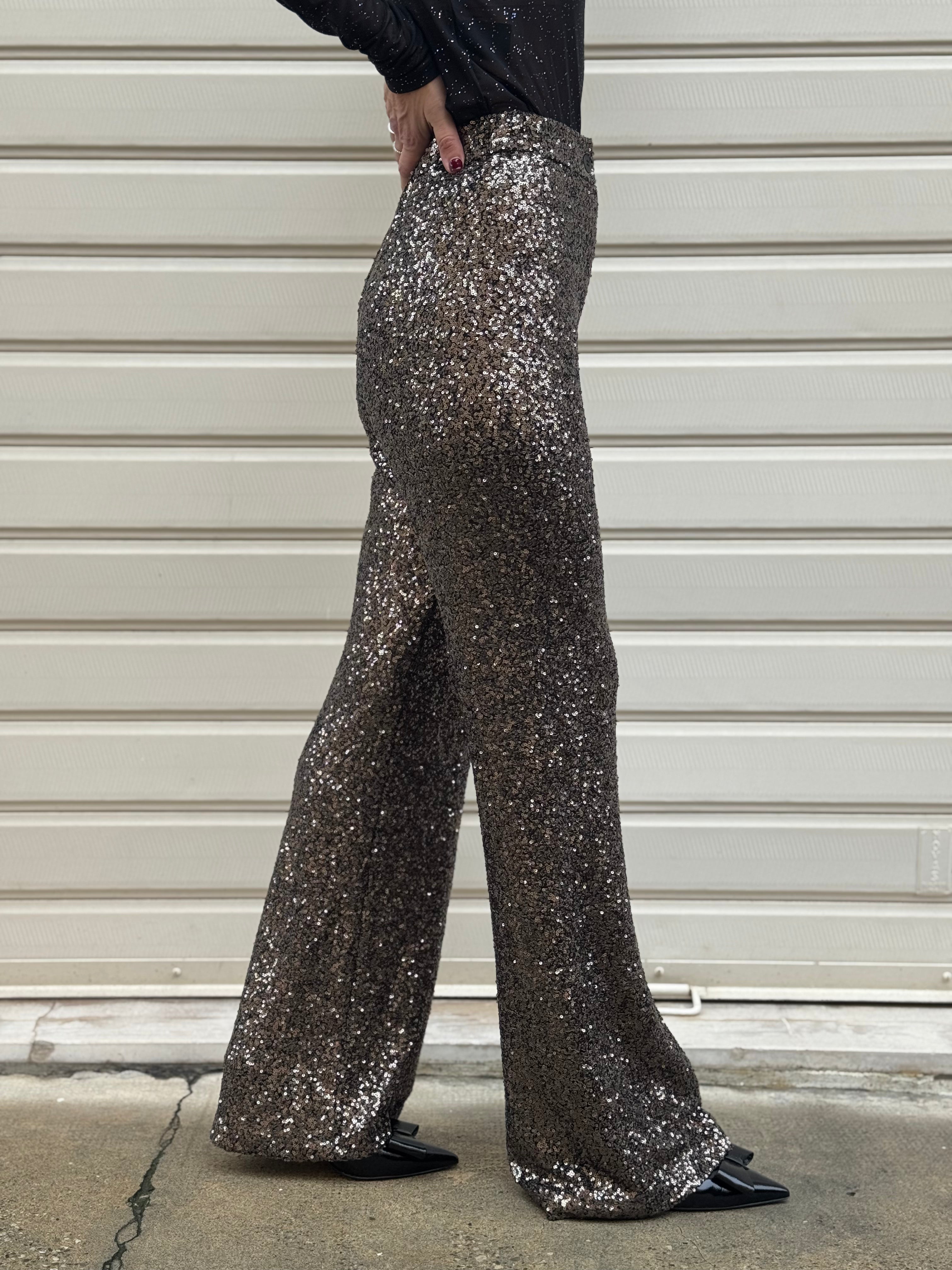Pantalone paillettes artigli