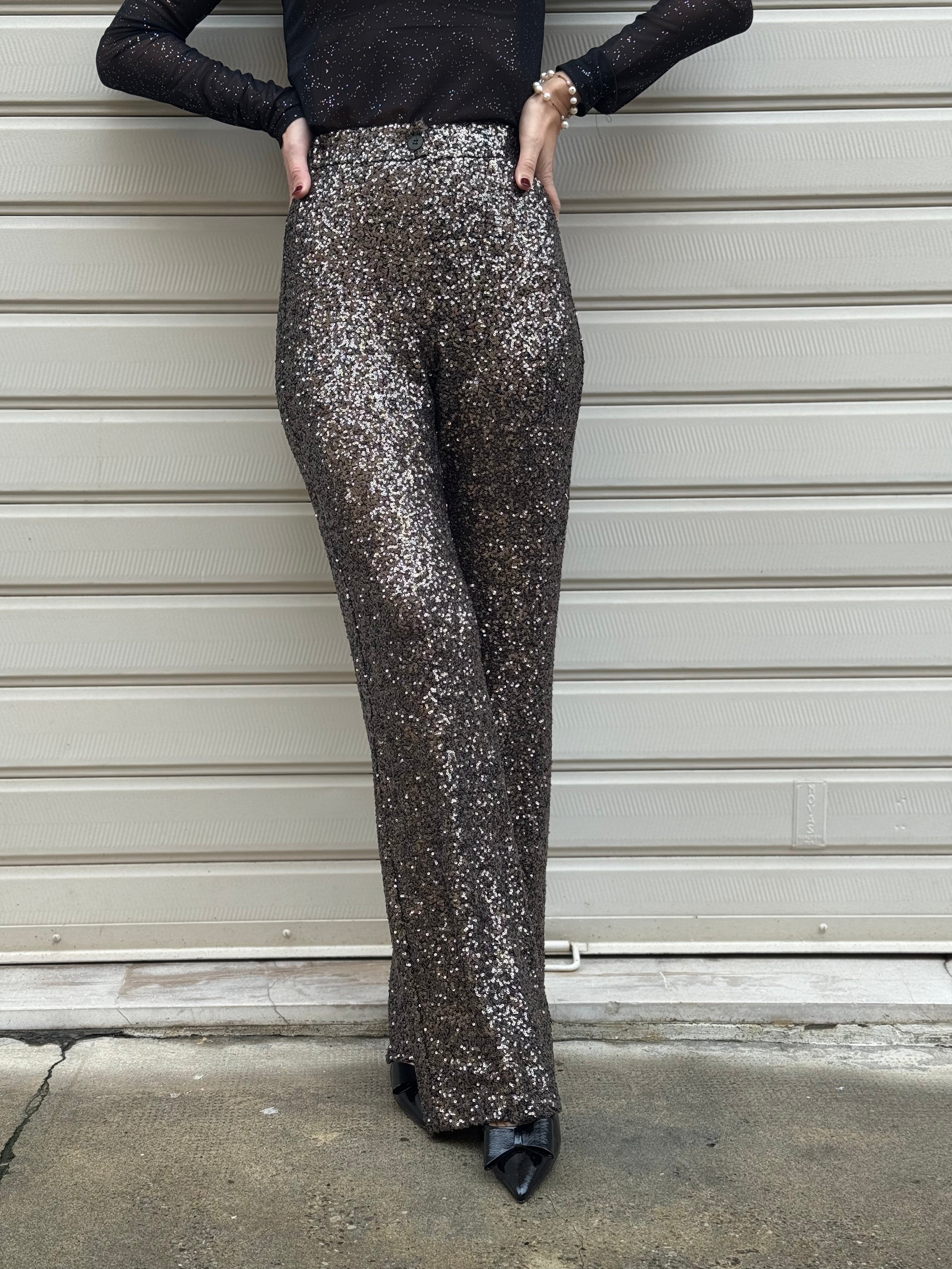 Pantalone paillettes artigli