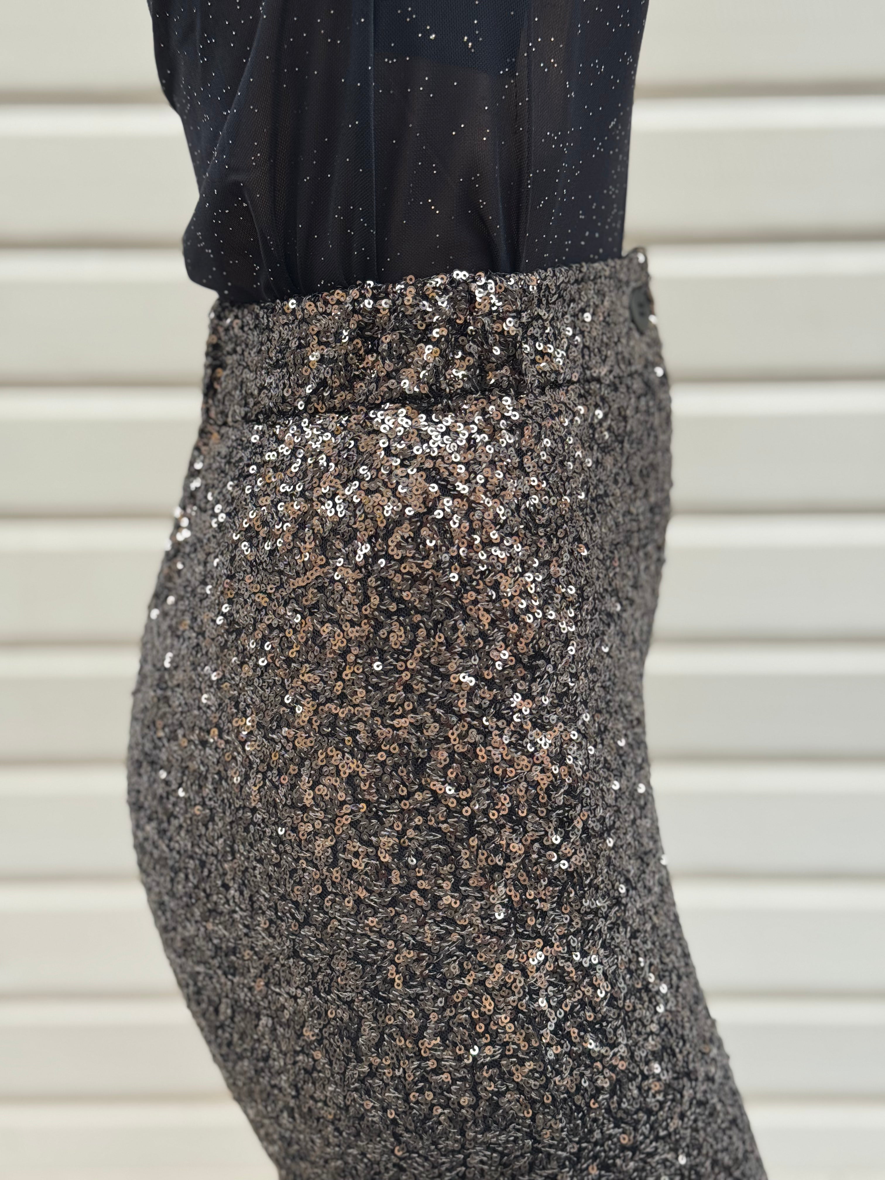 Pantalone paillettes artigli
