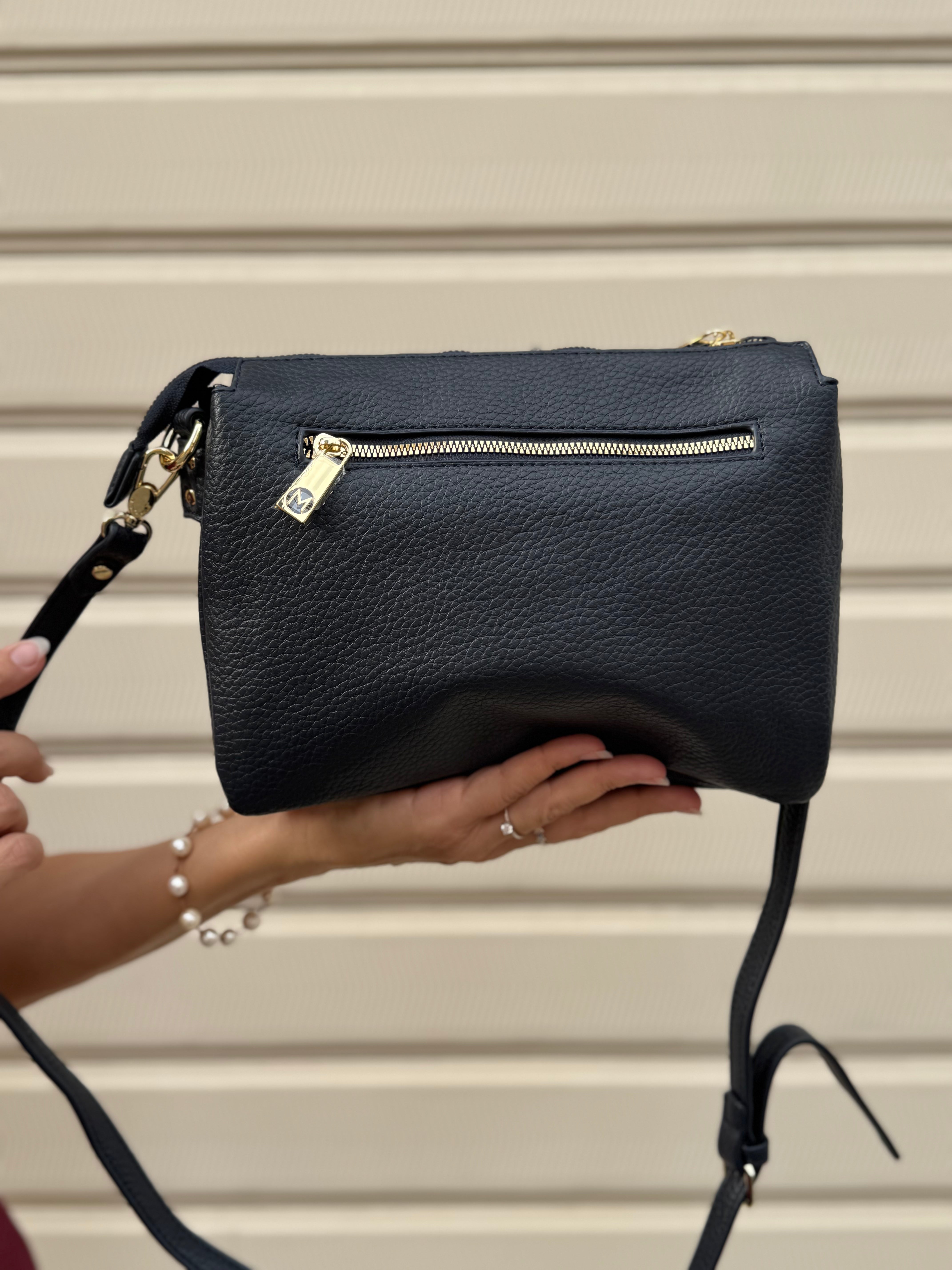 Borsa tracolla con piumino