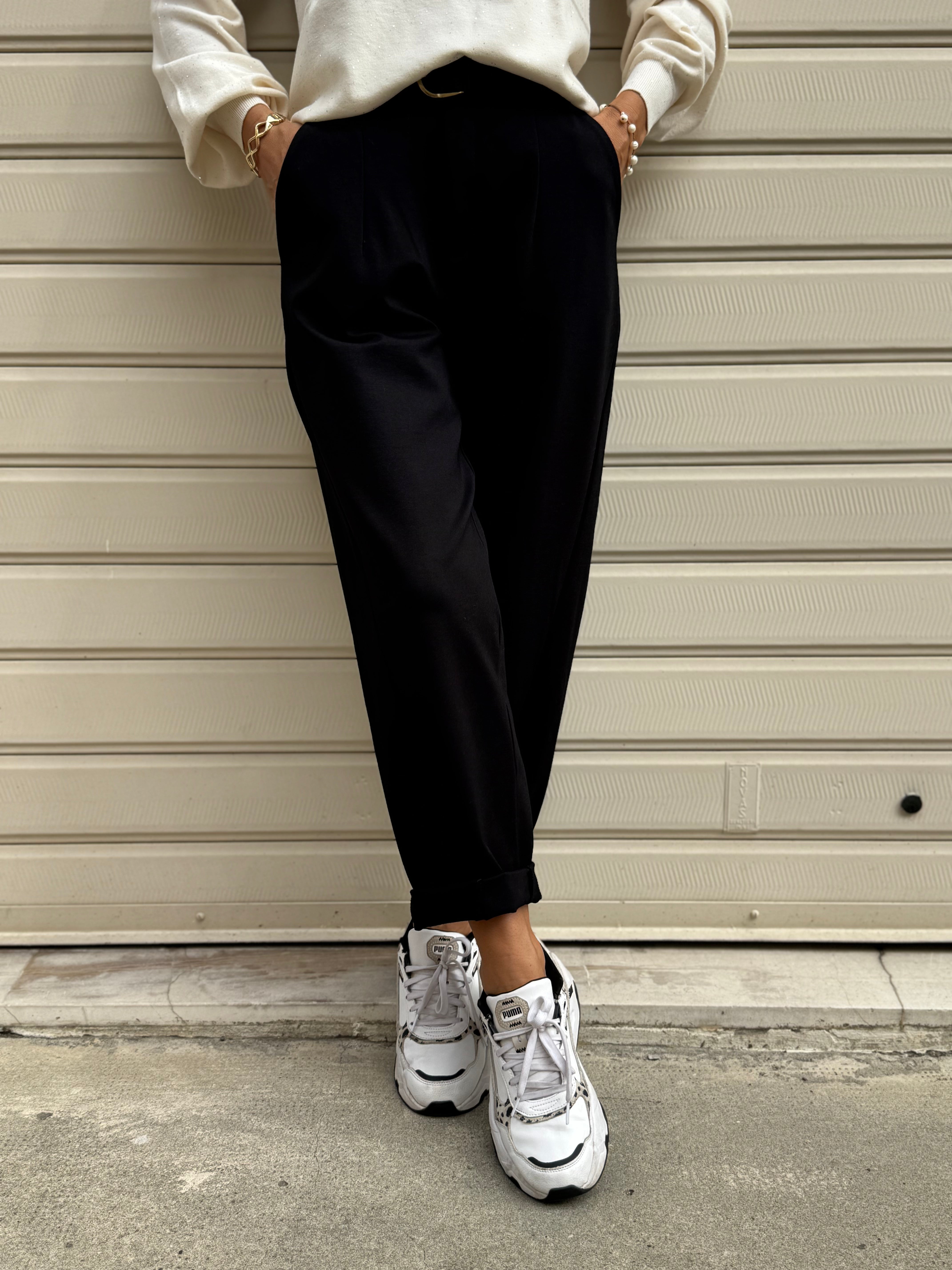 Pantalone baggy punto milano