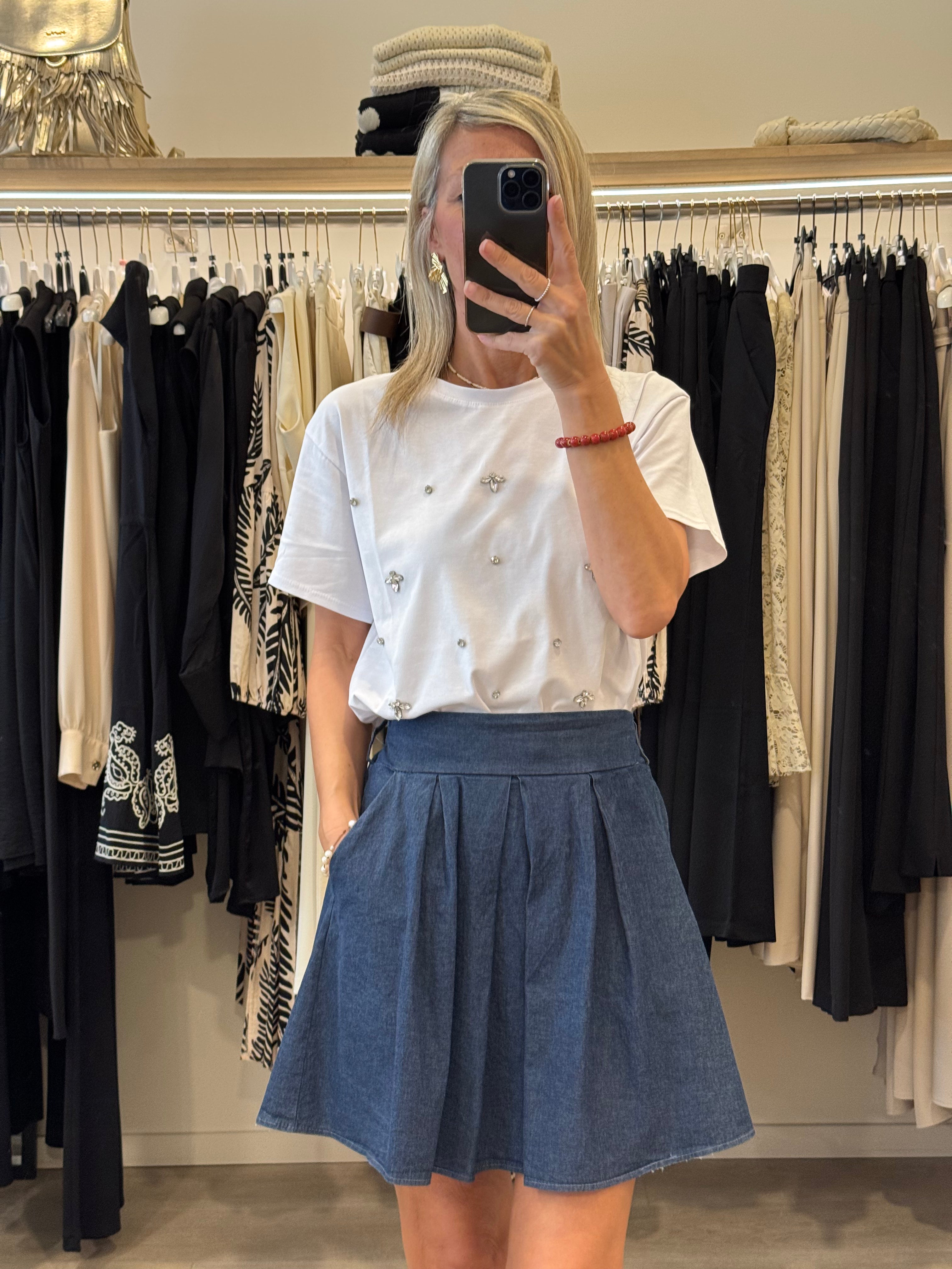 Gonna Corta Denim