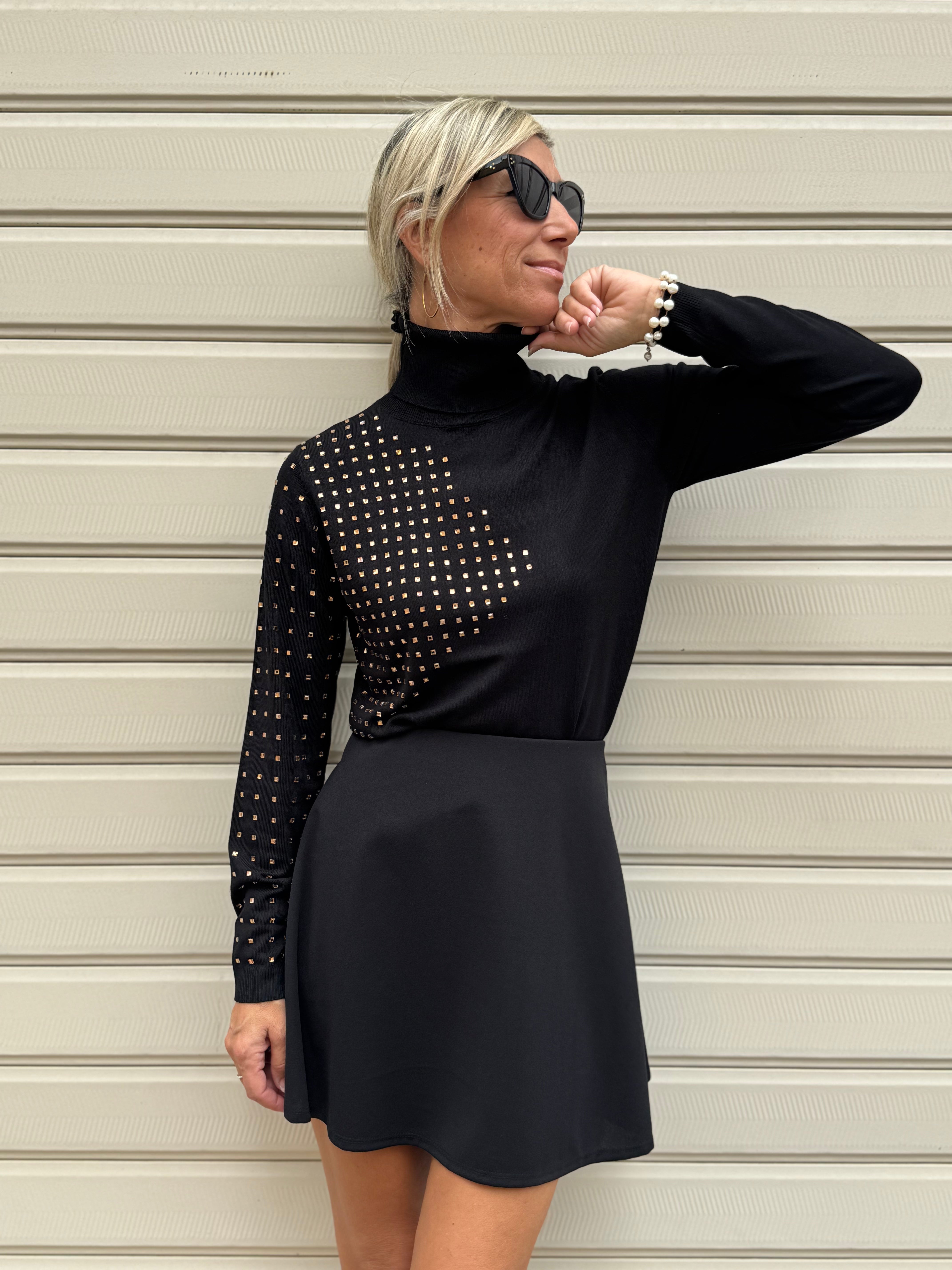 Dolcevita strass oro Artigli