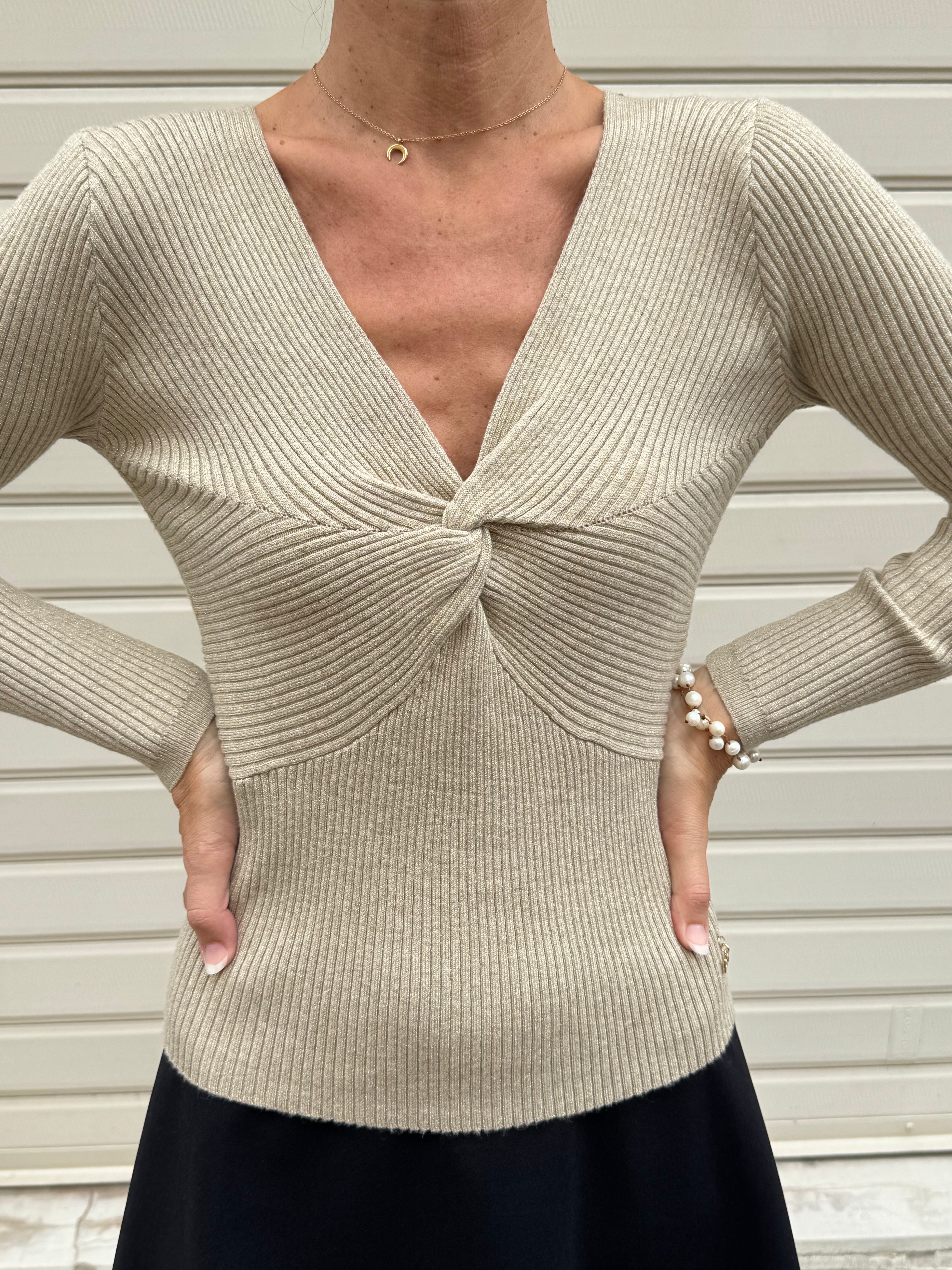 Maglia costine lurex Artigli
