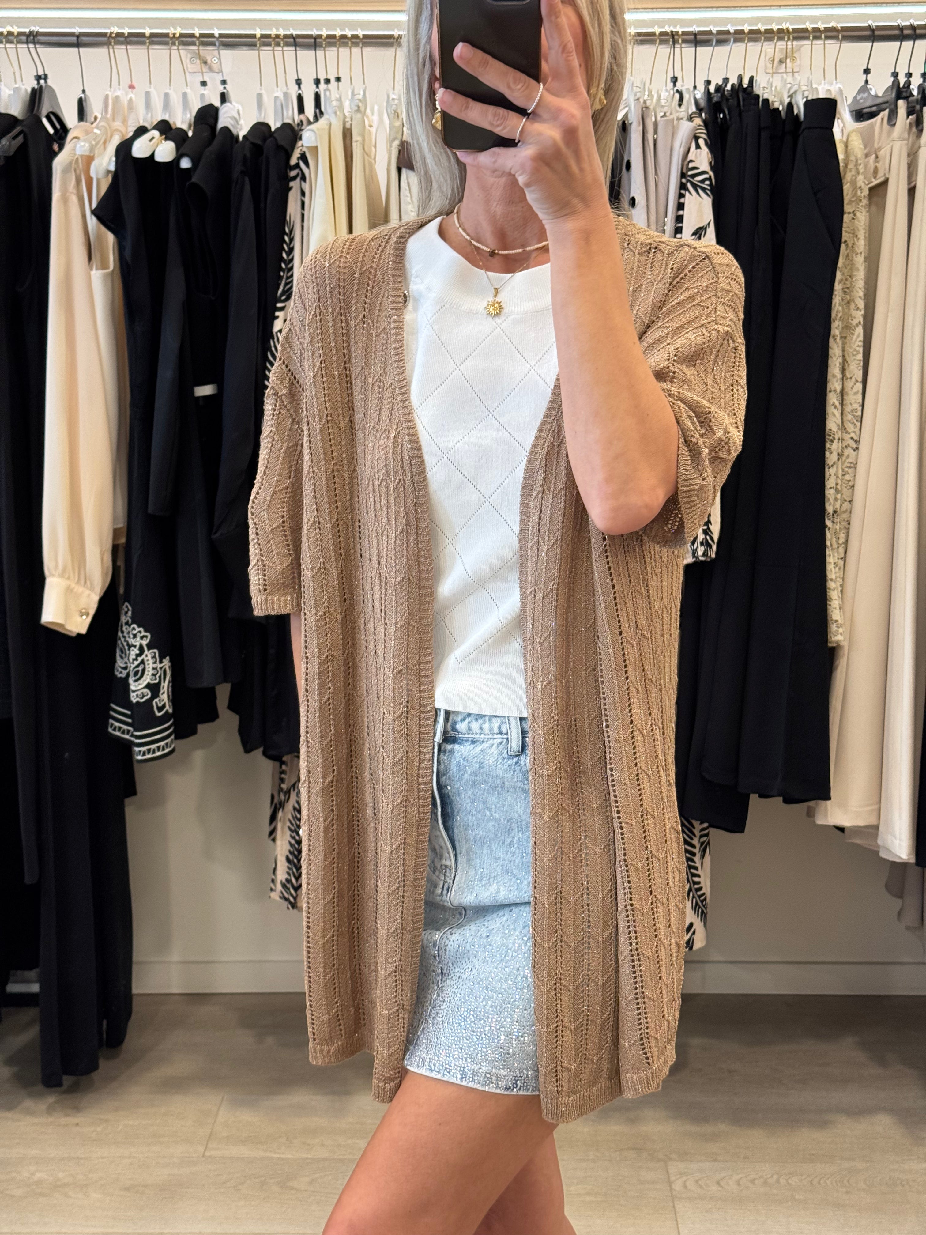 Cardigan Uncinetto Lurex