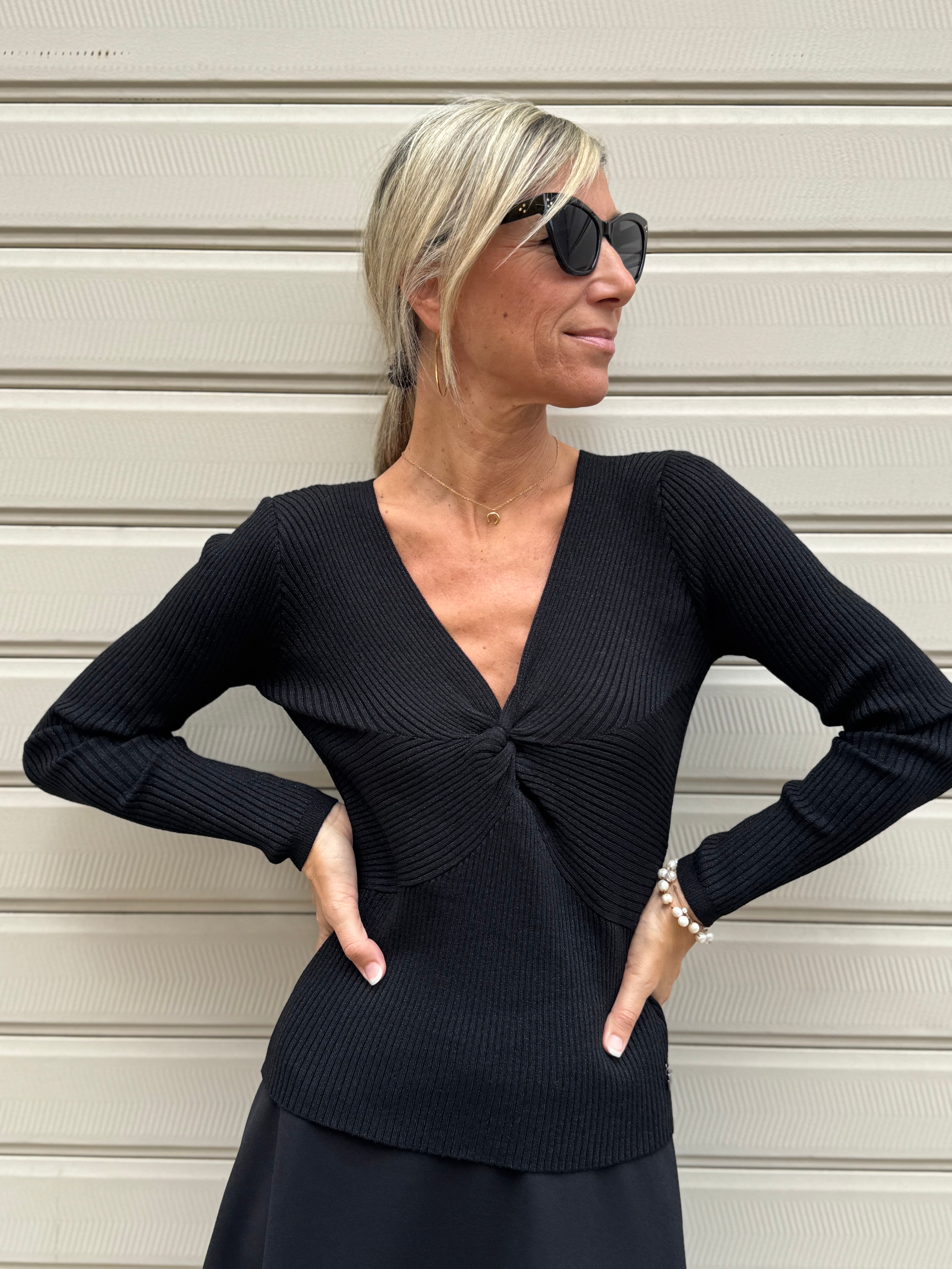 Maglia costine lurex Artigli