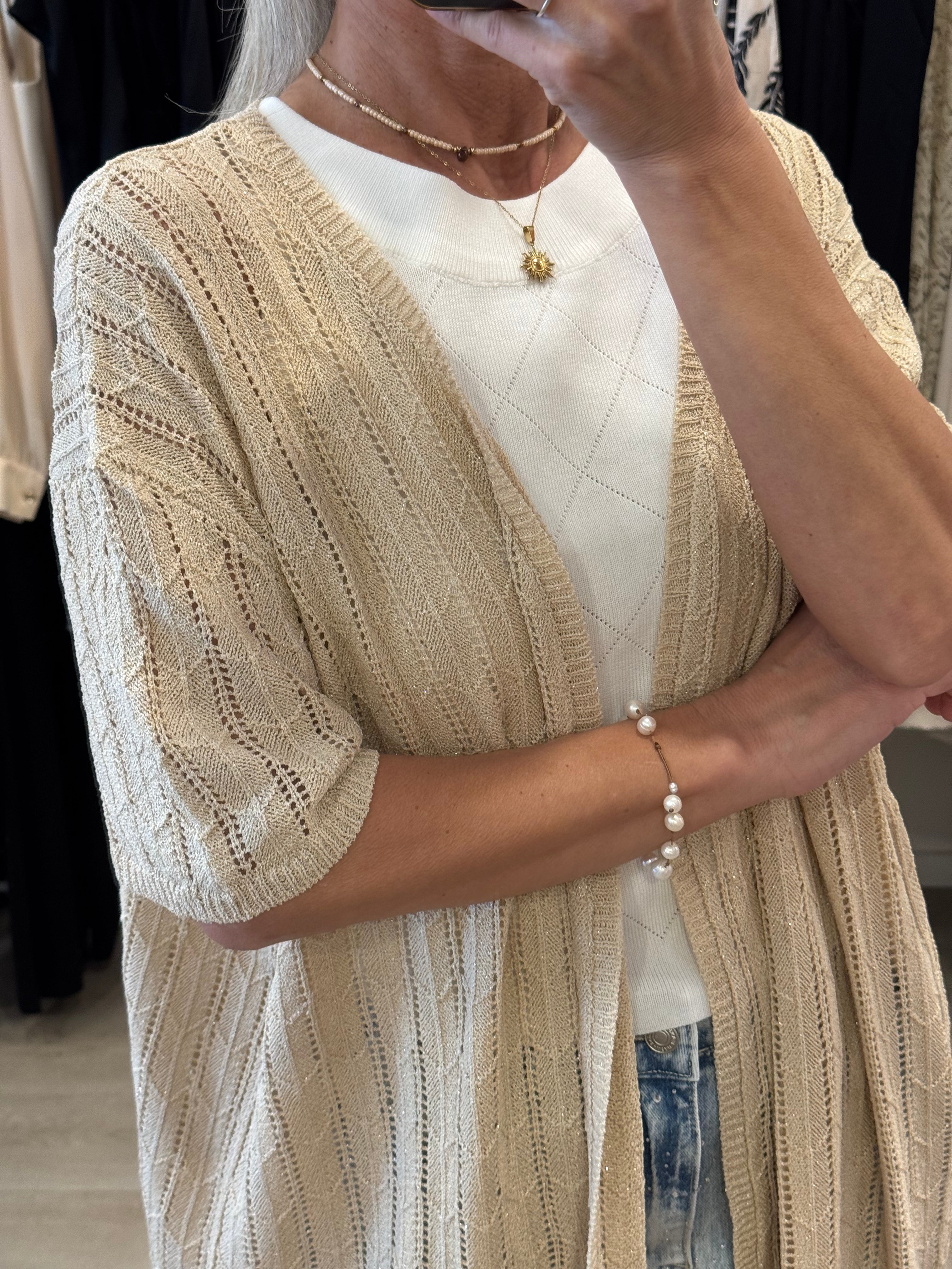 Cardigan Uncinetto Lurex