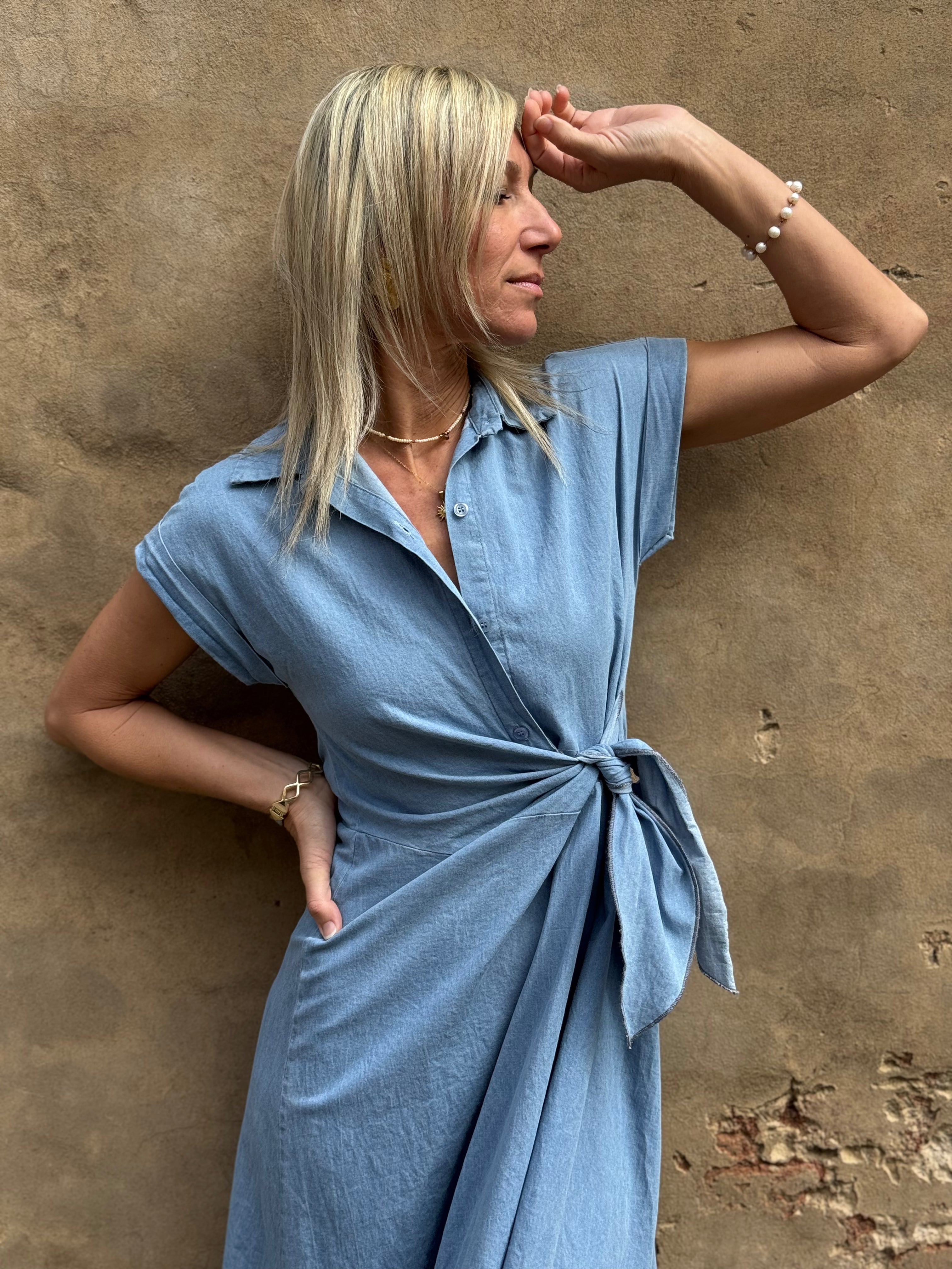 Abito Denim Nodo