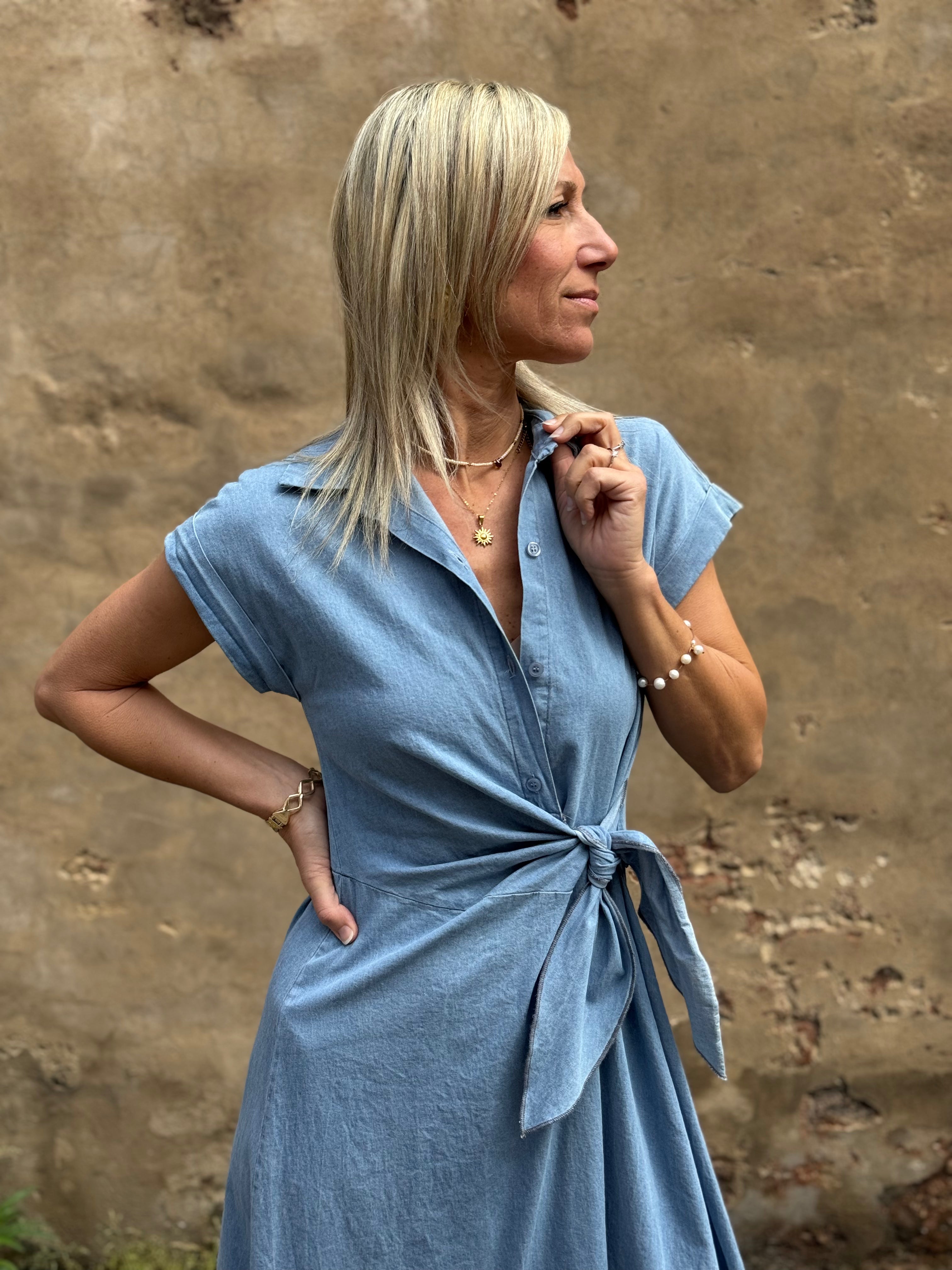 Abito Denim Nodo