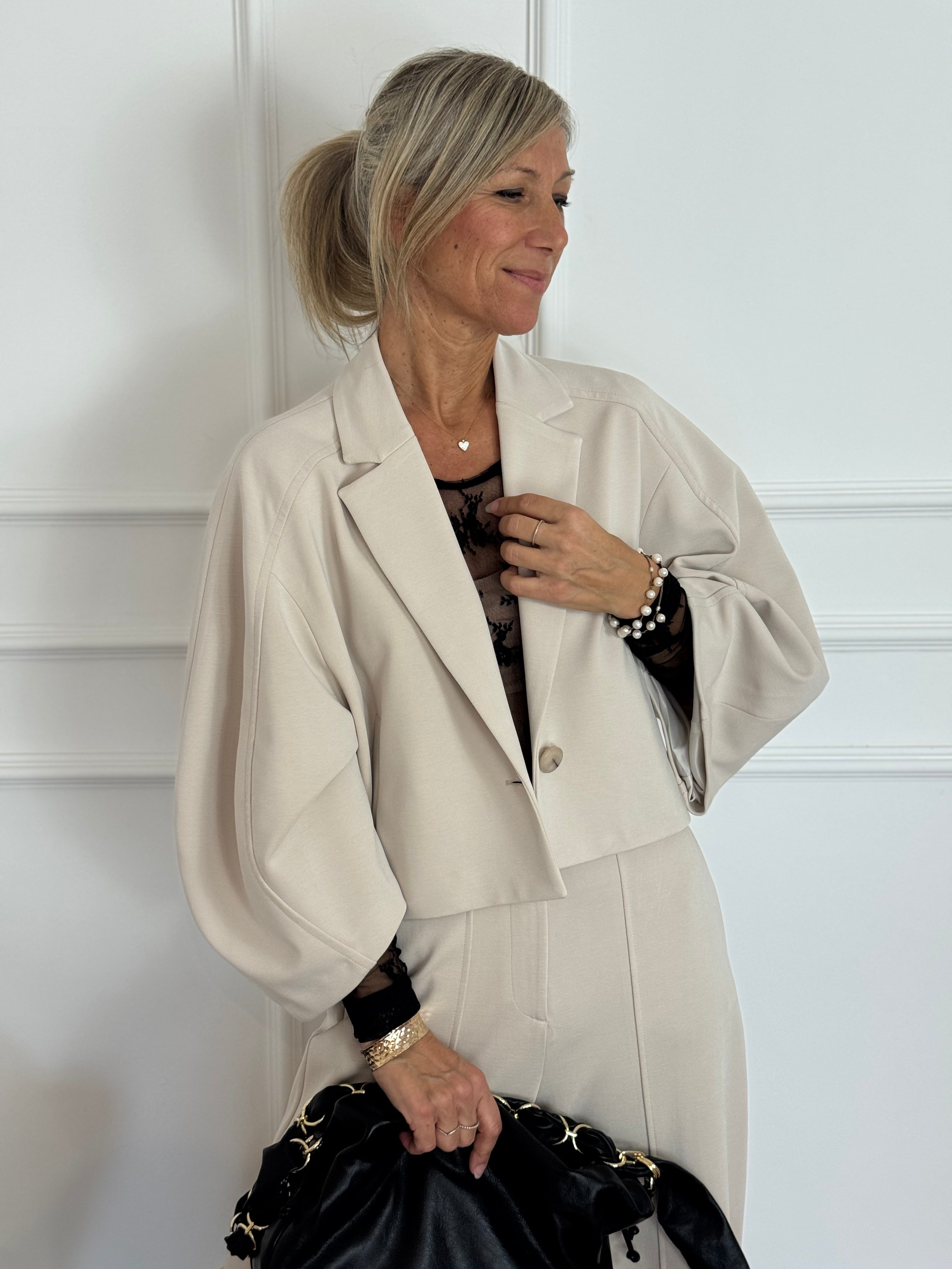 Giacca cropped aurora imperial