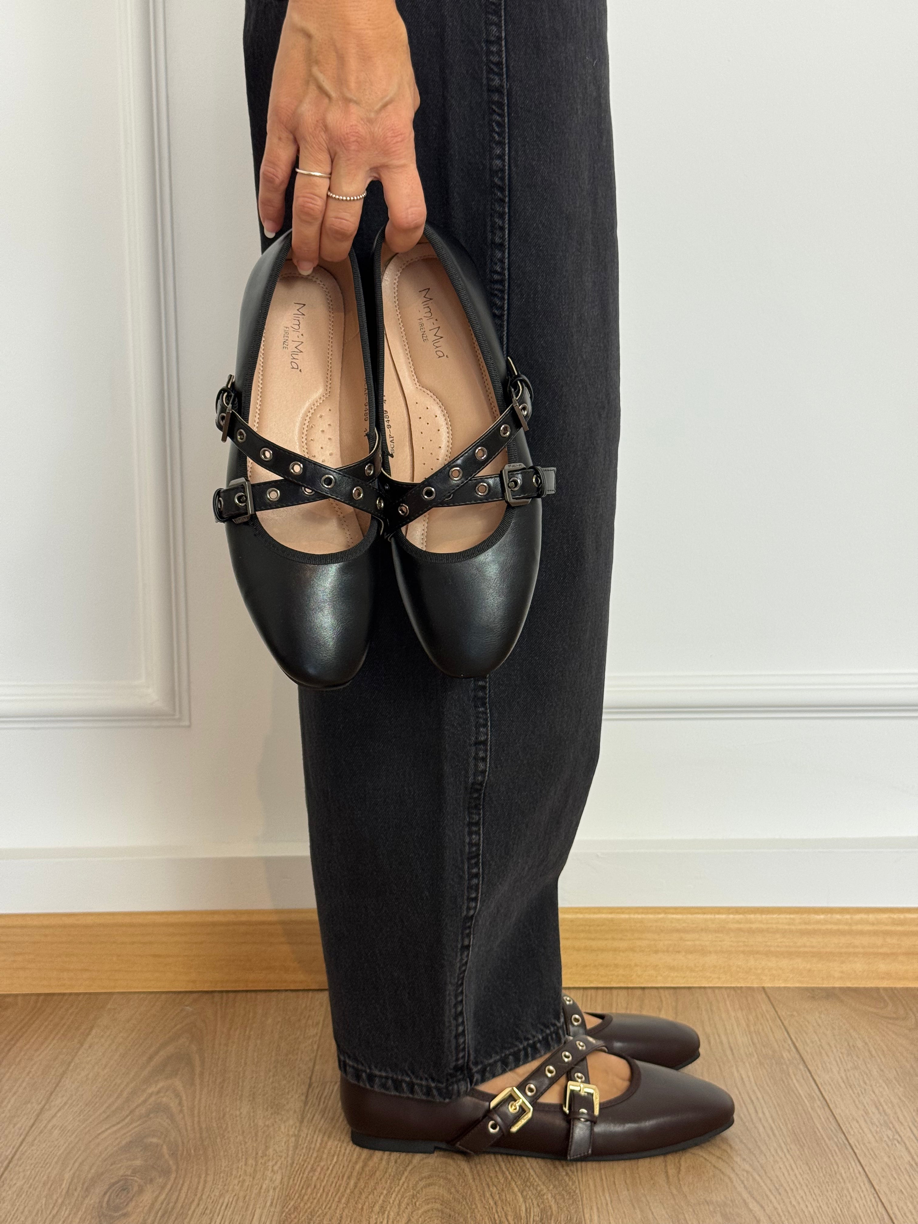 Ballerina fibbie intrecciate mimì