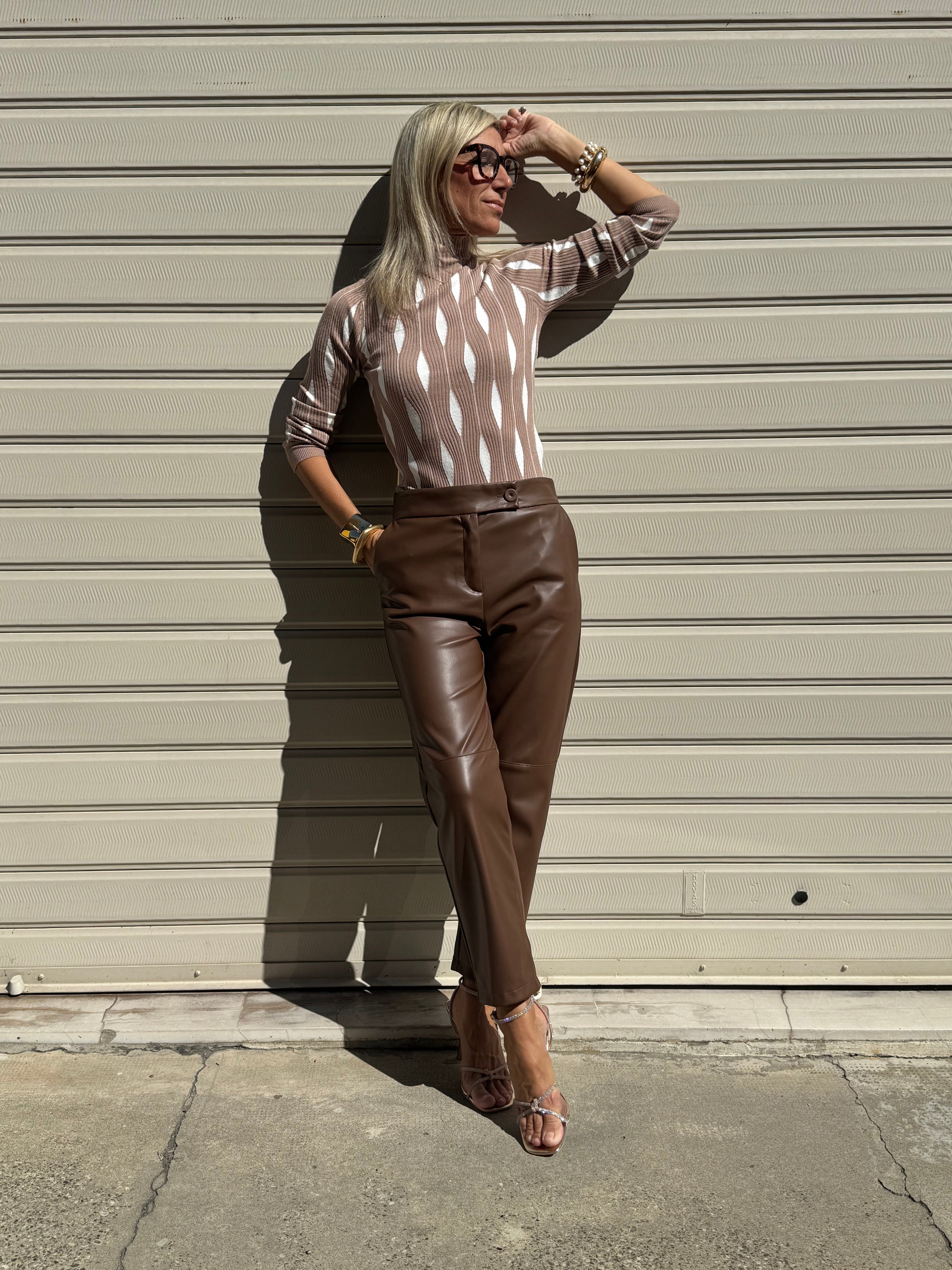 Pantalone ecopelle imperial