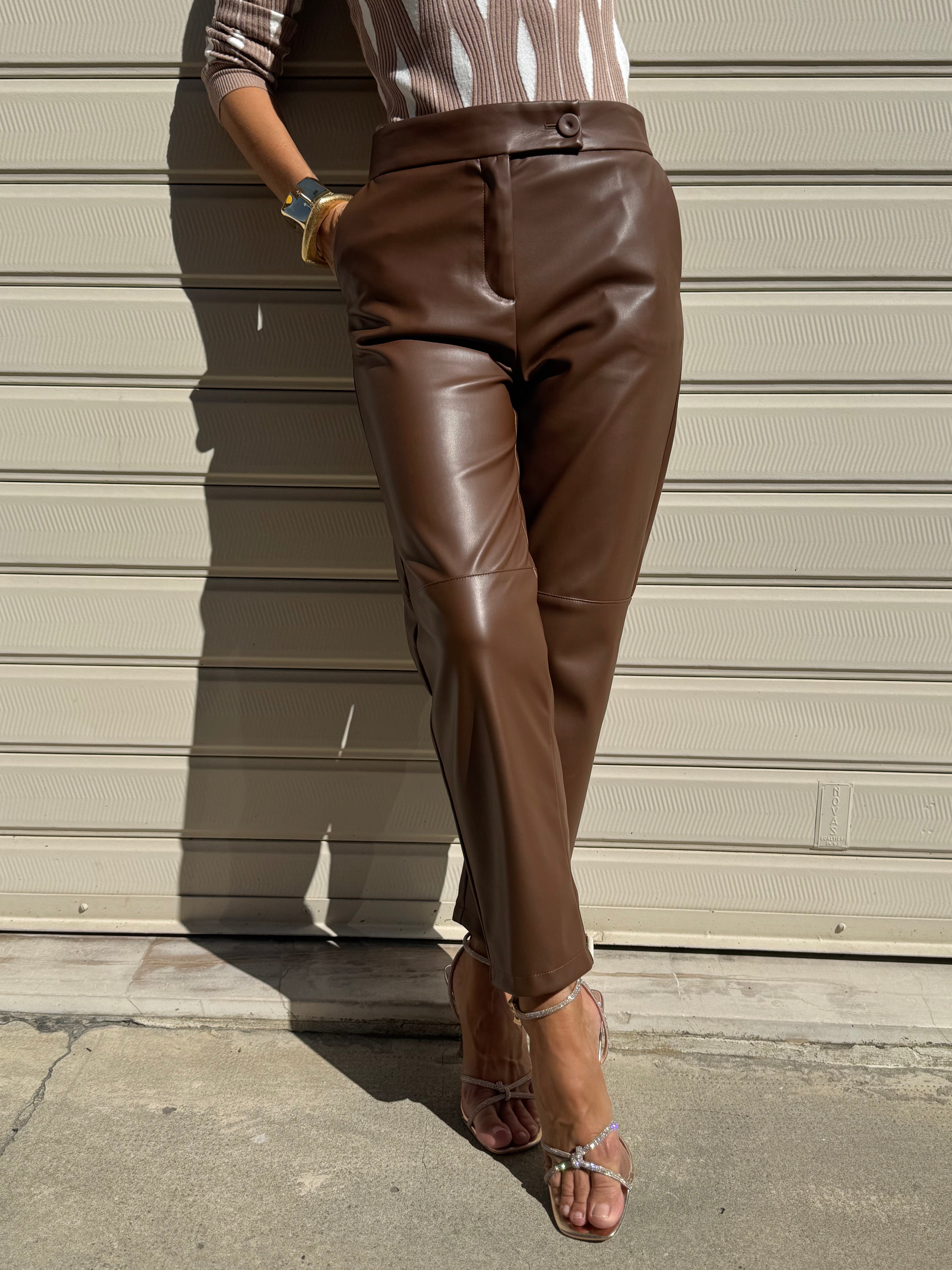 Pantalone ecopelle imperial