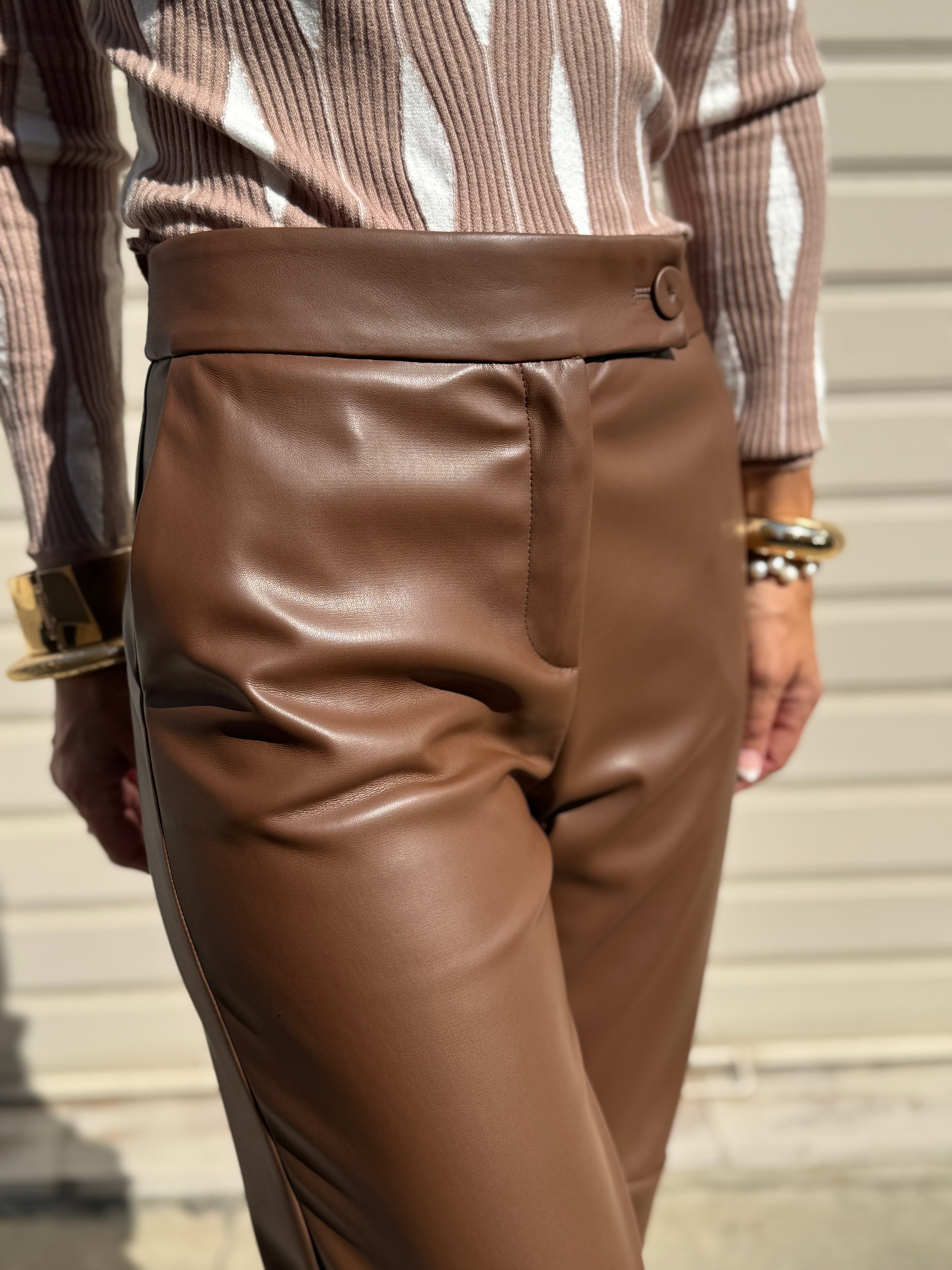 Pantalone ecopelle imperial