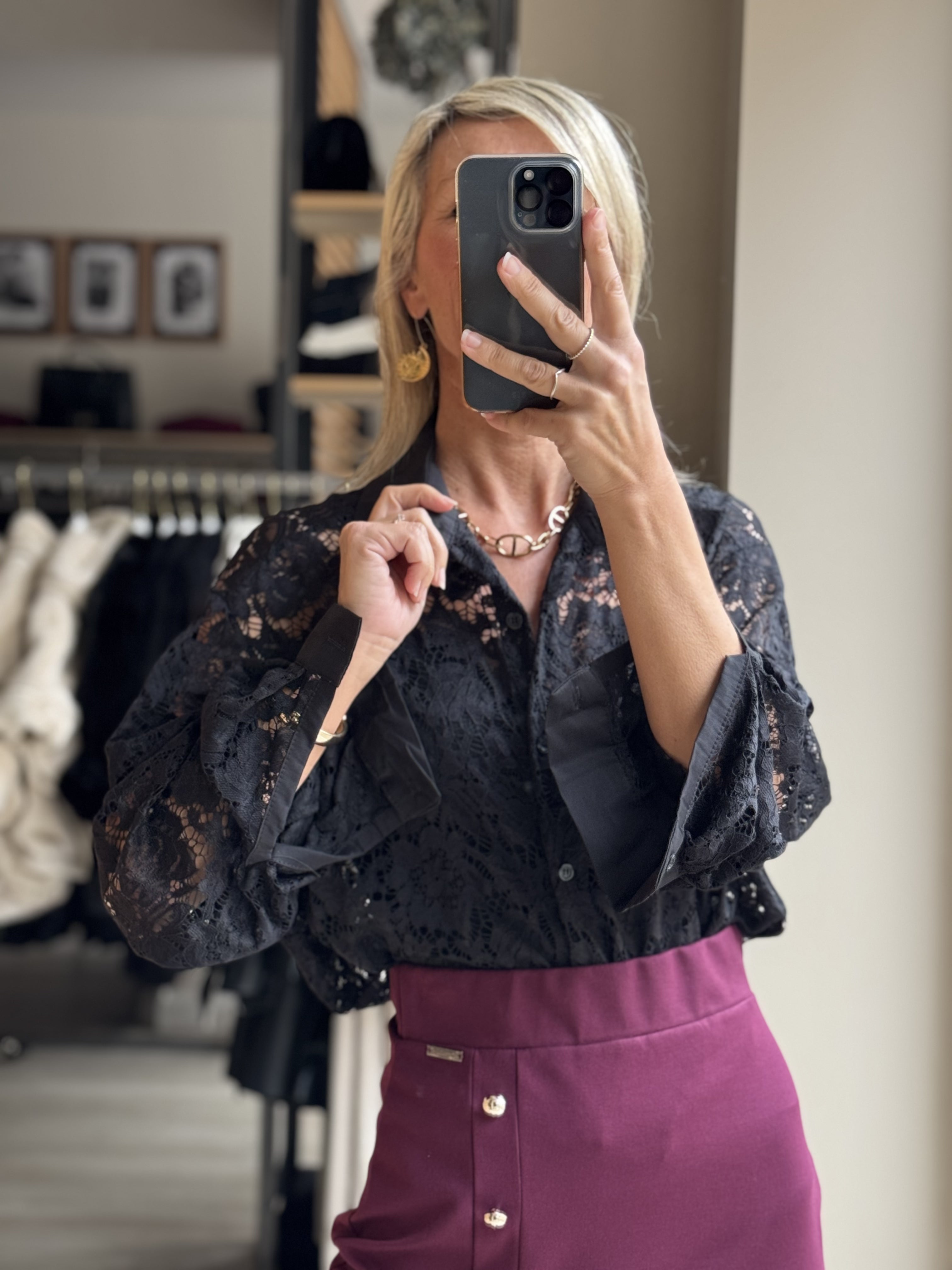Camicia Cropped Pizzo
