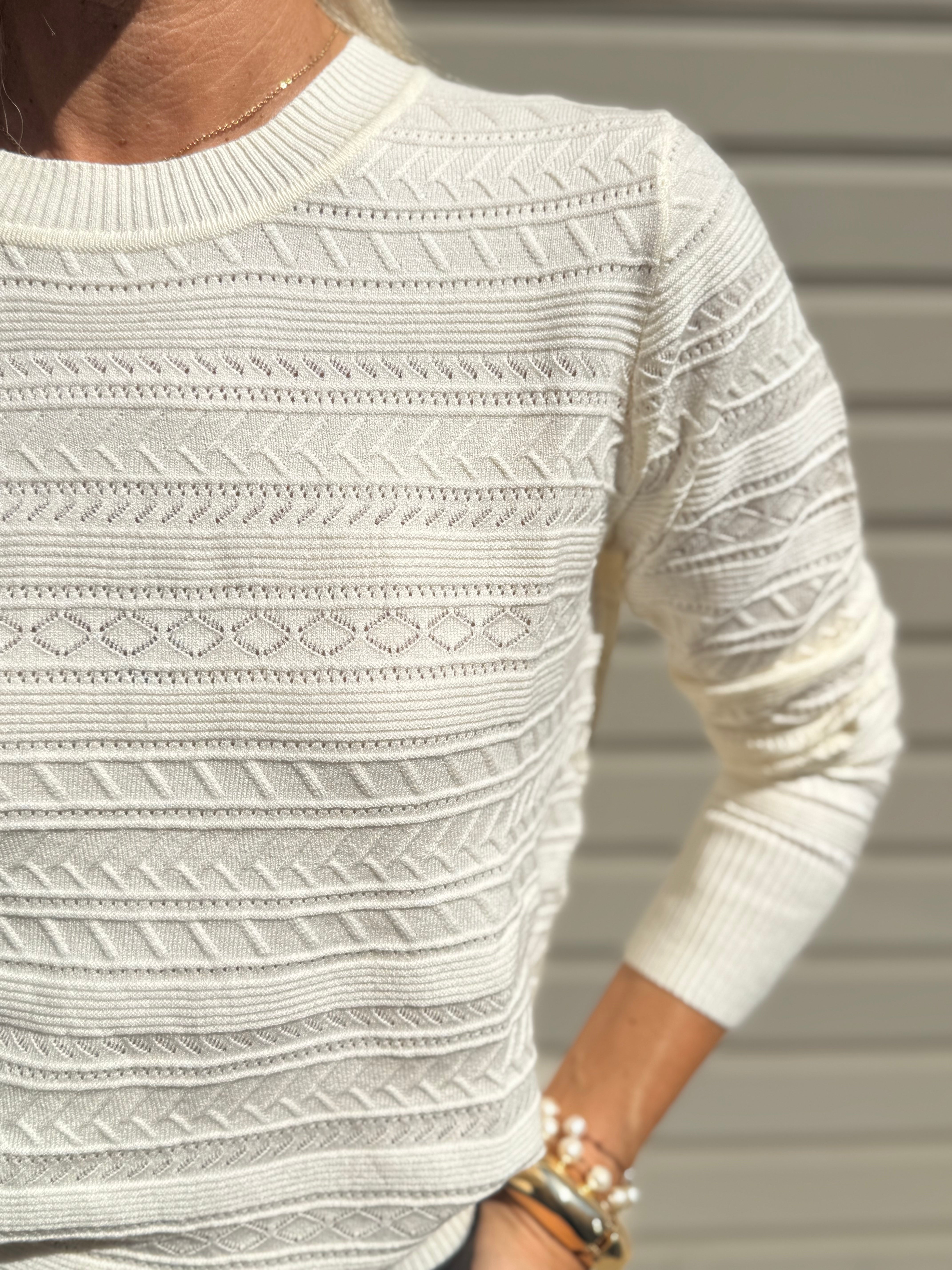Maglia traforata manica lunga Mimi