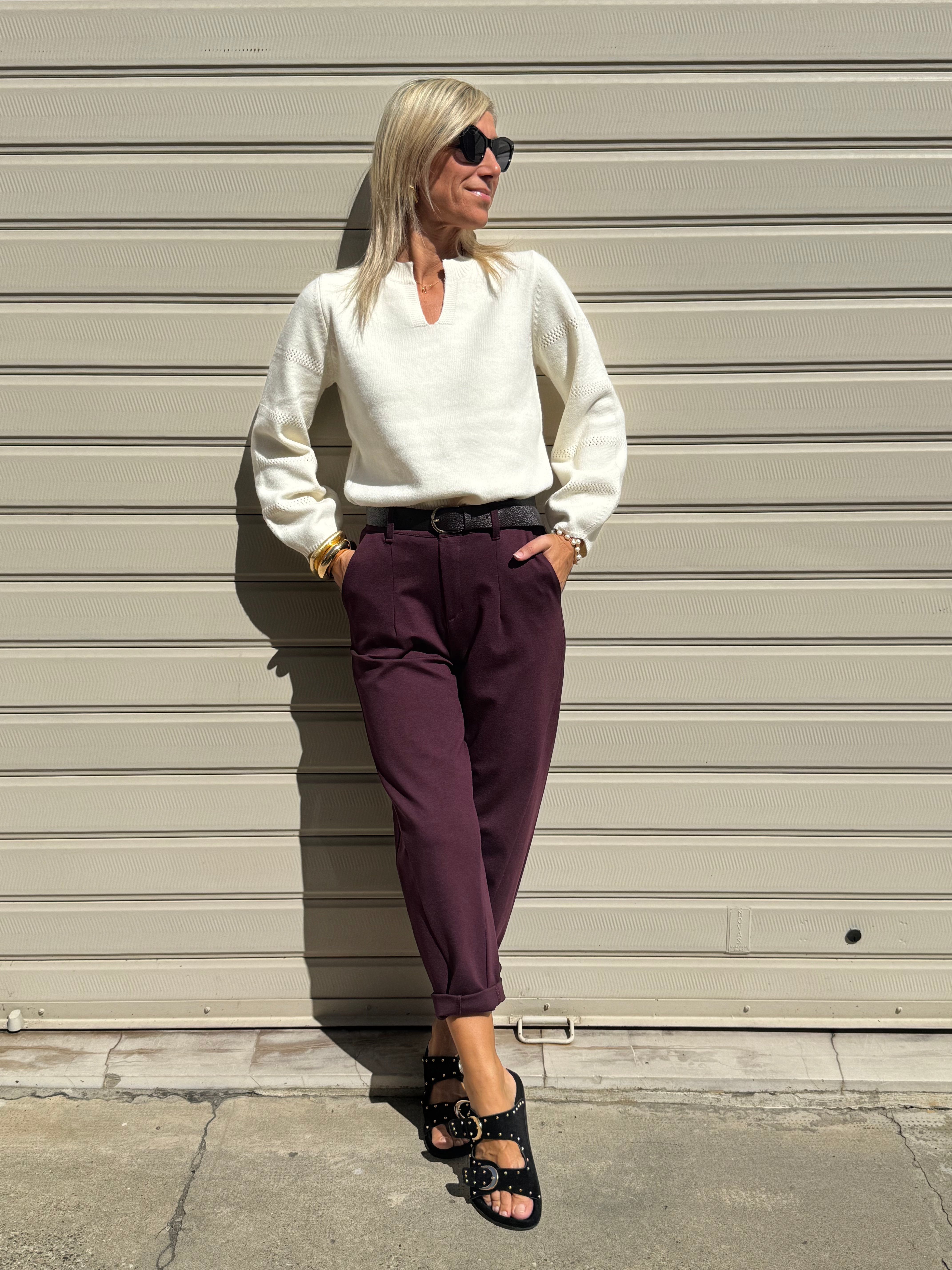 Pantalone baggy punto milano