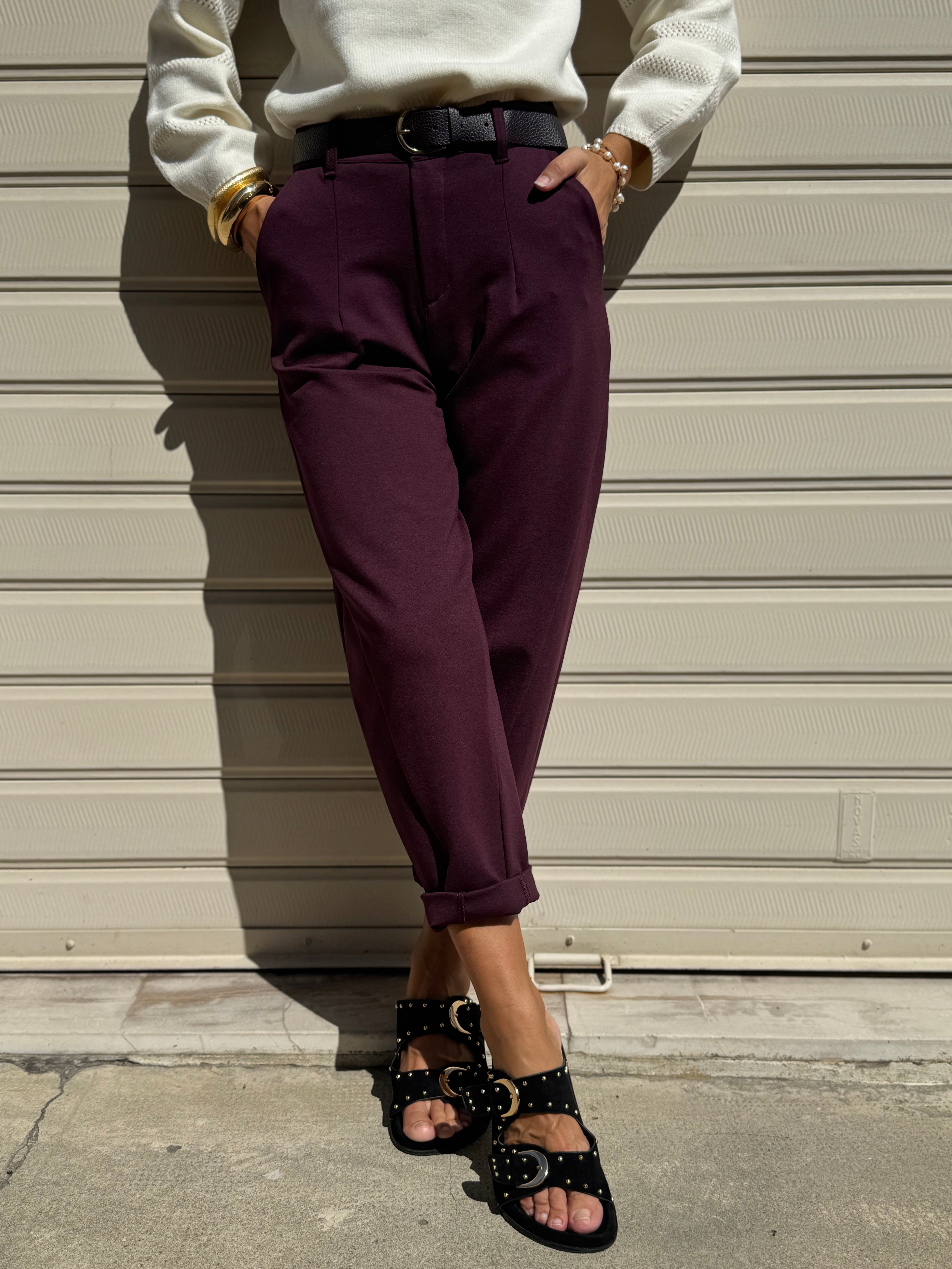 Pantalone baggy punto milano