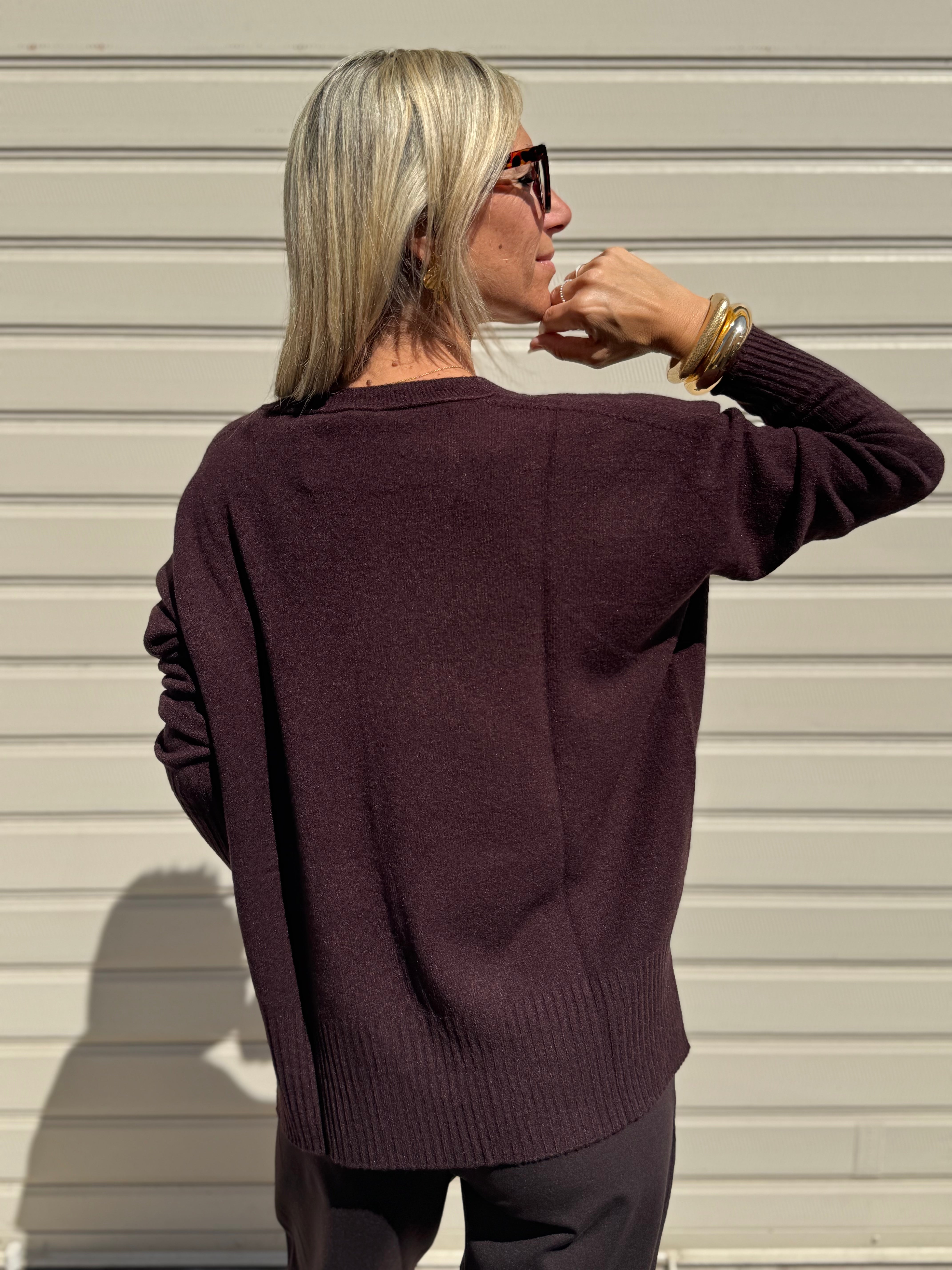 Maglia scollo V over Kontatto