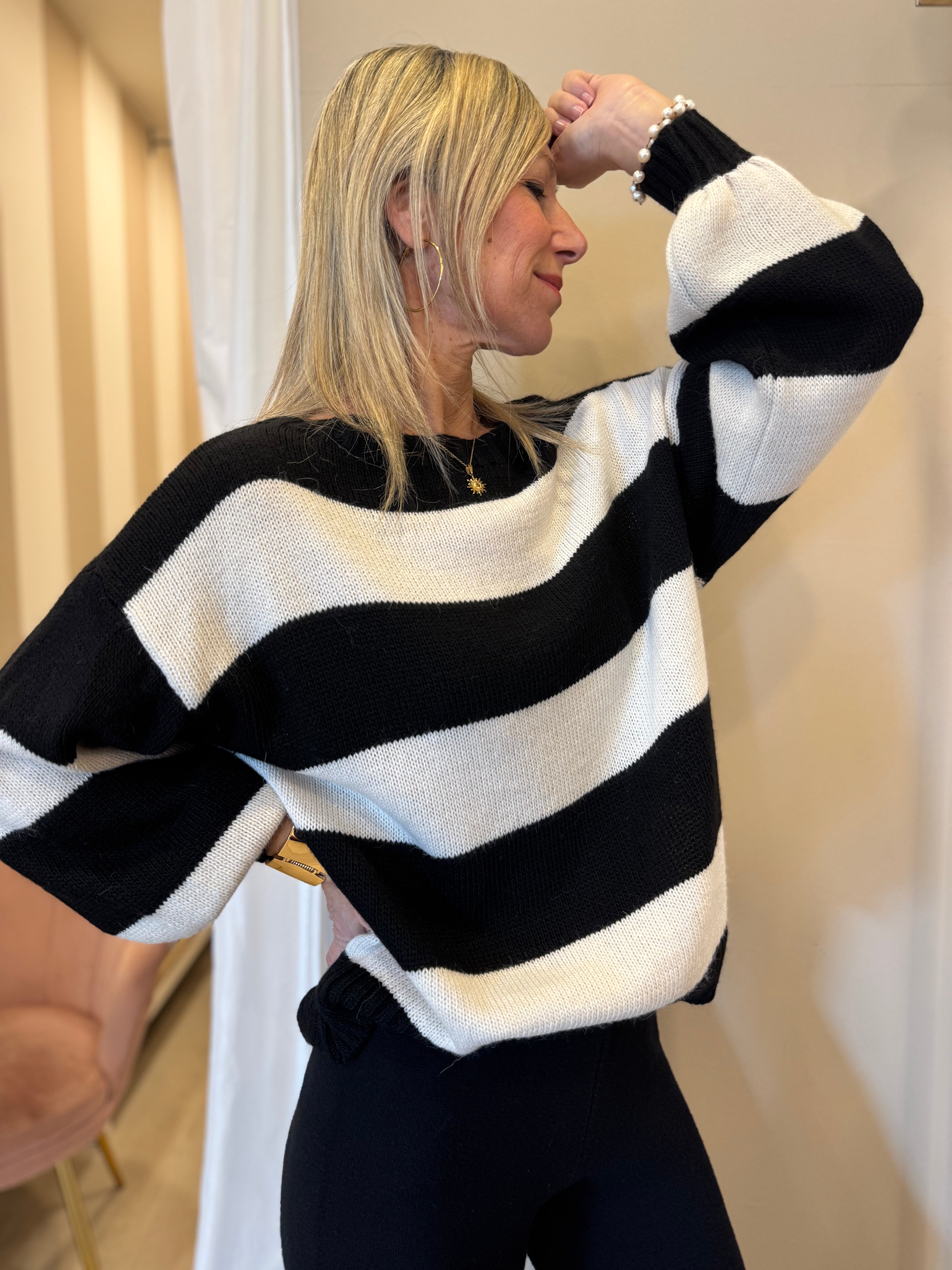 Maglione righe adora