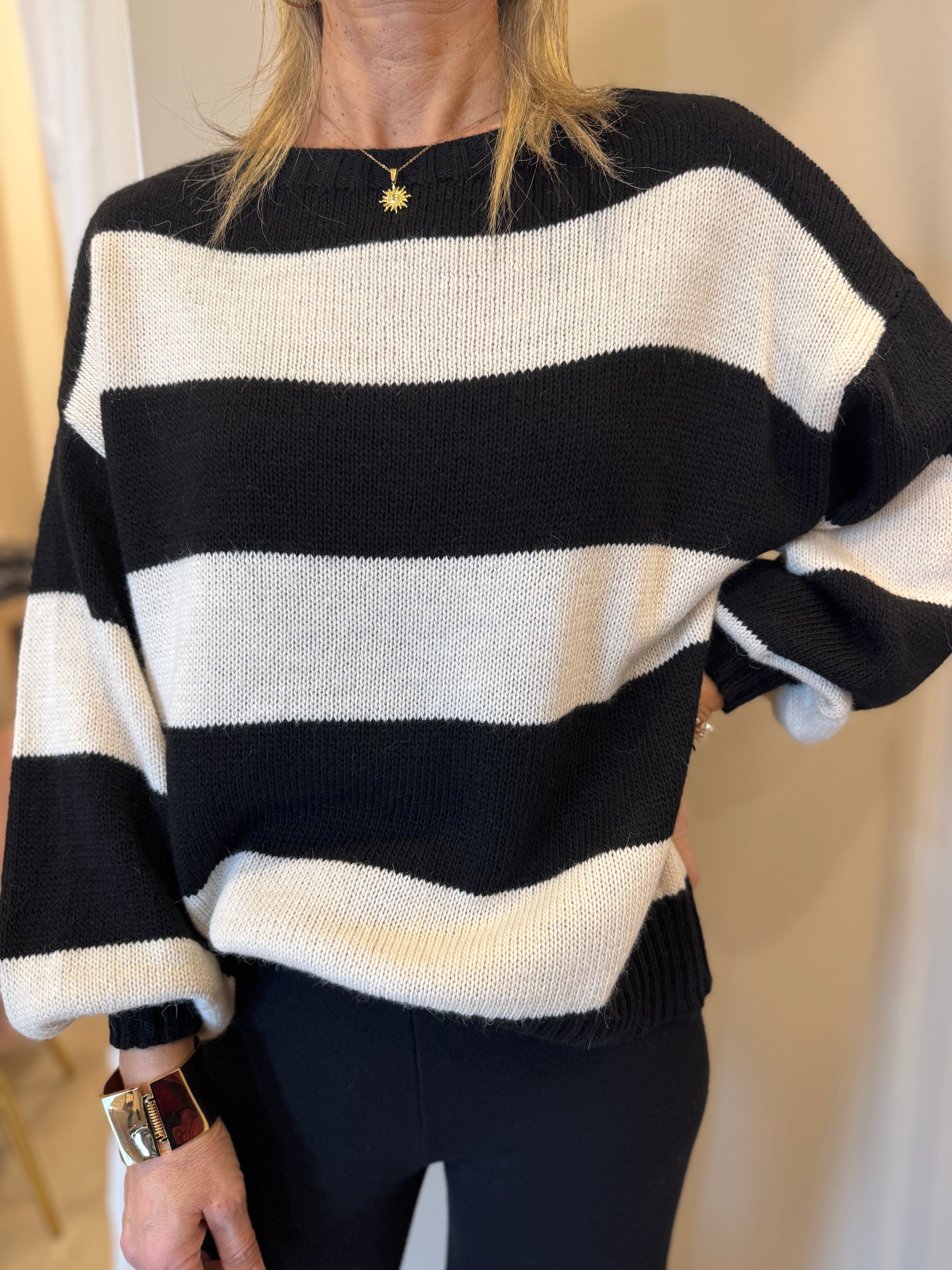 Maglione righe adora