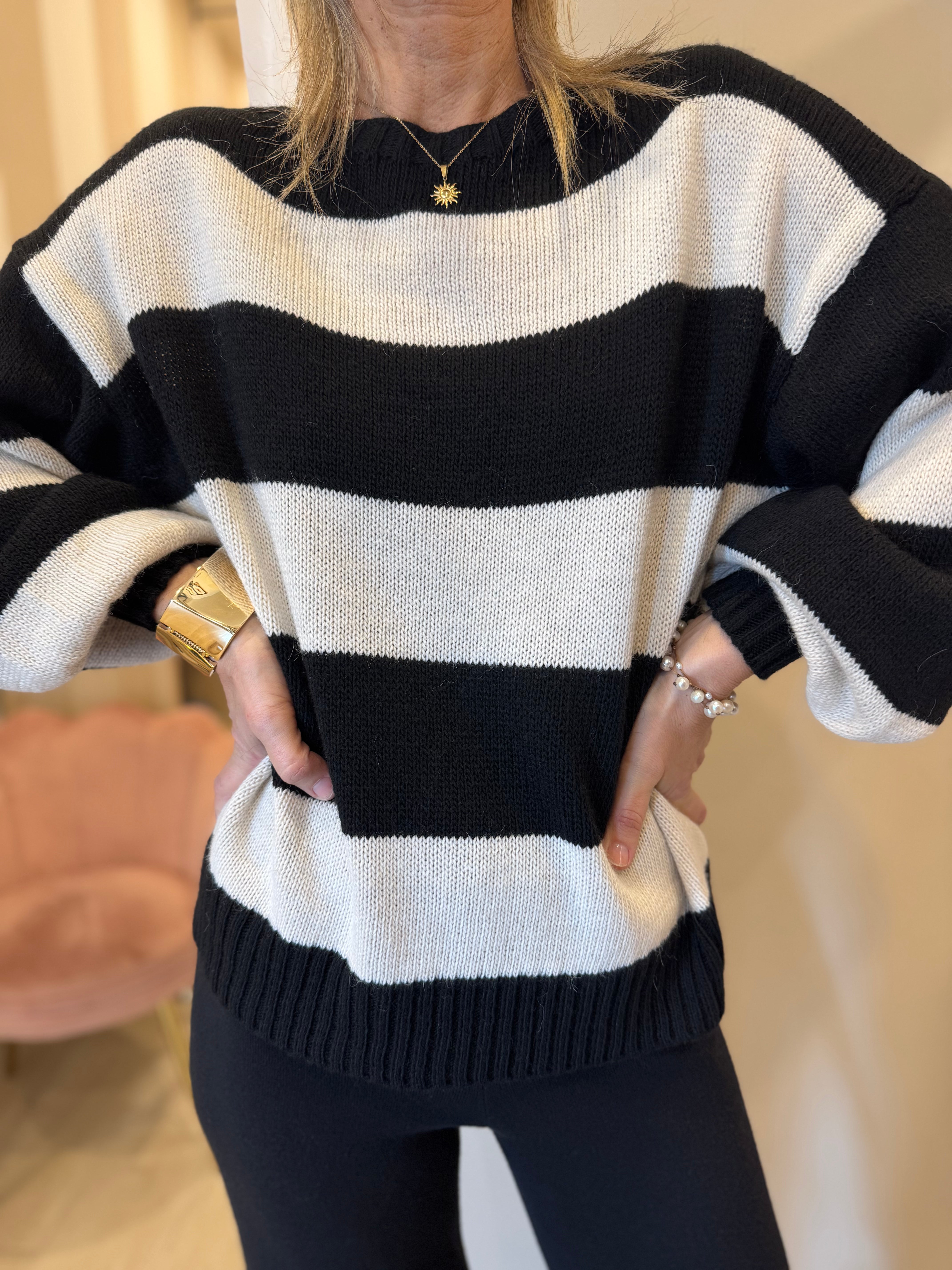 Maglione righe adora