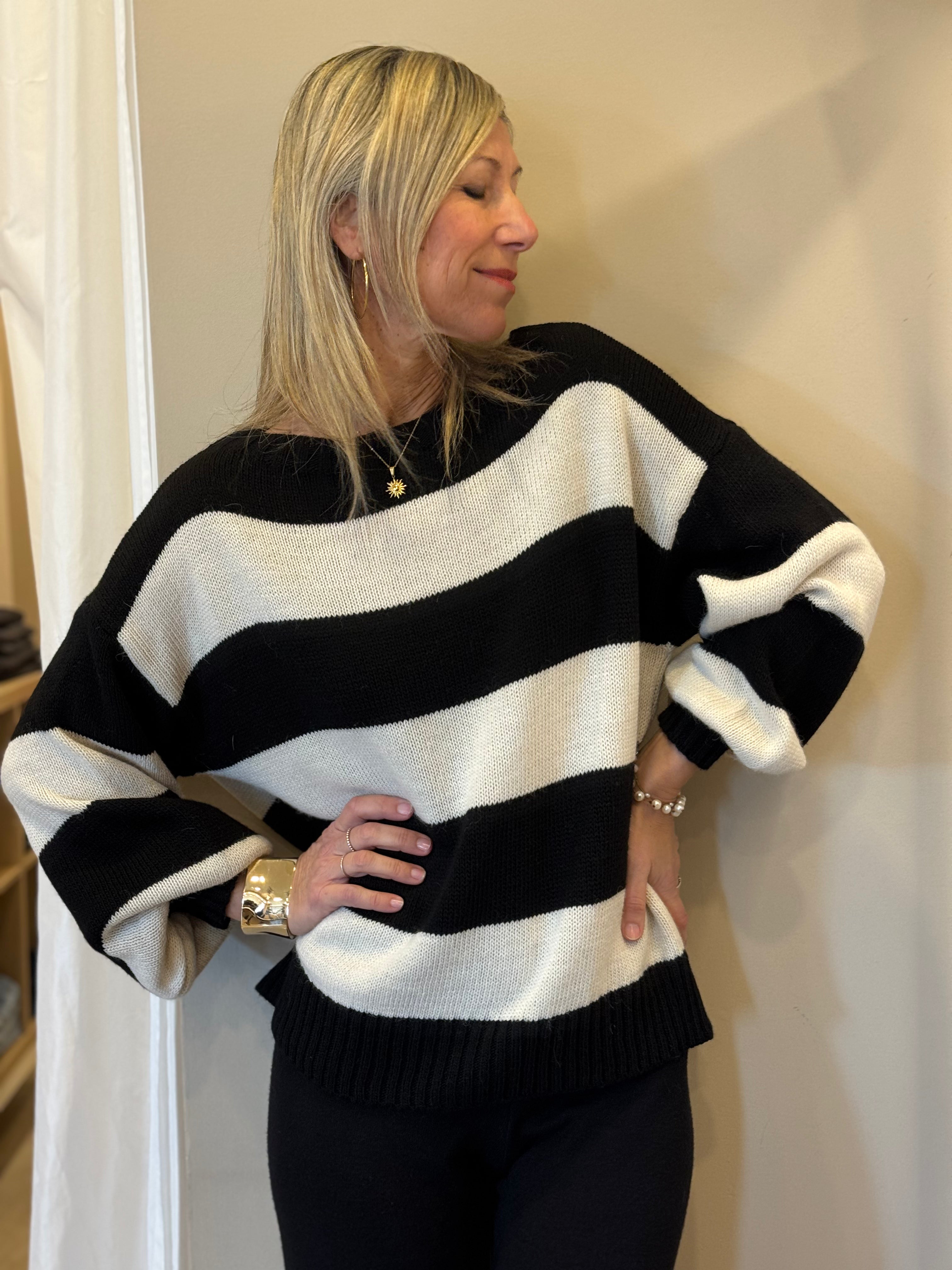 Maglione righe adora