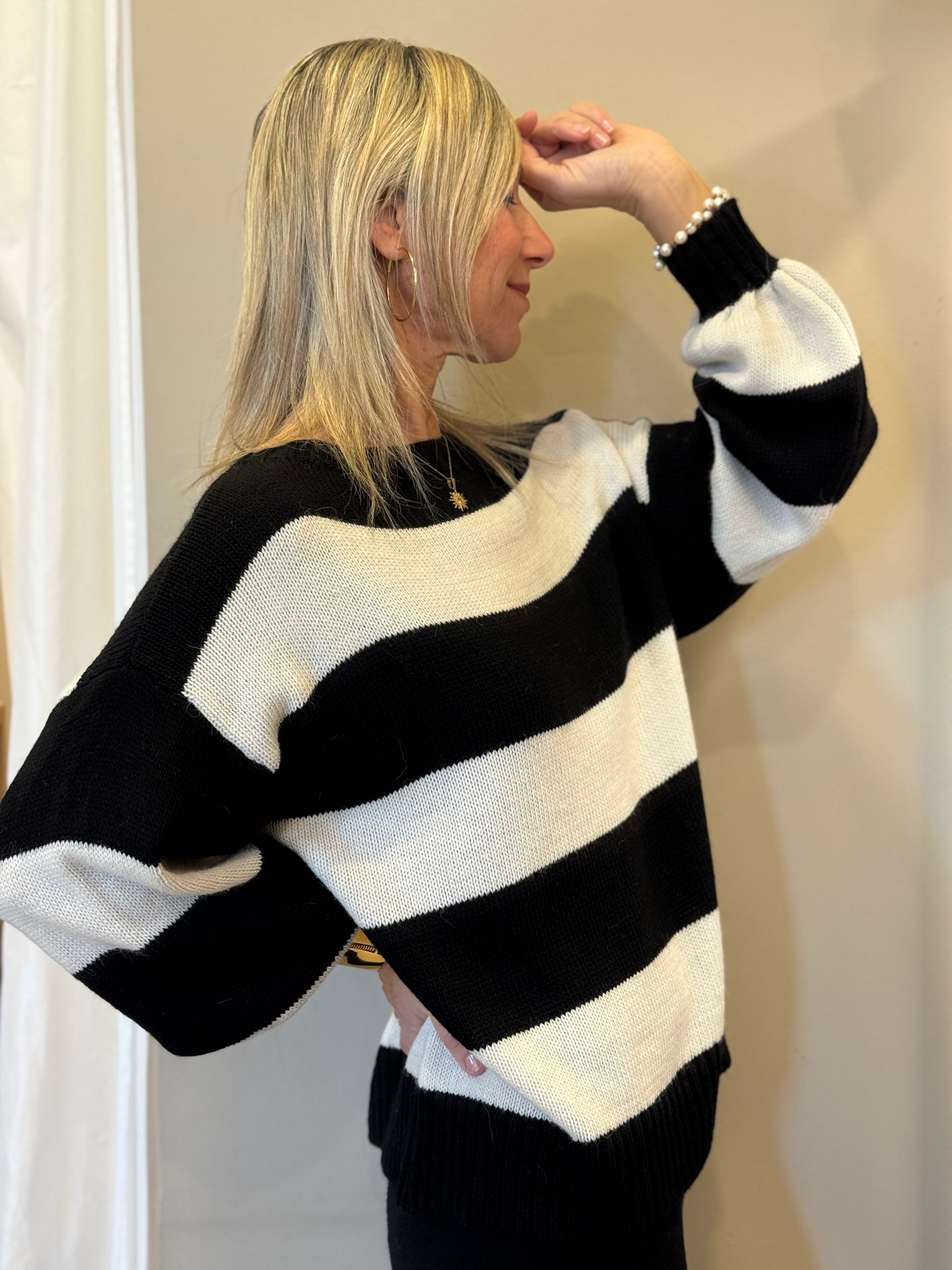 Maglione righe adora