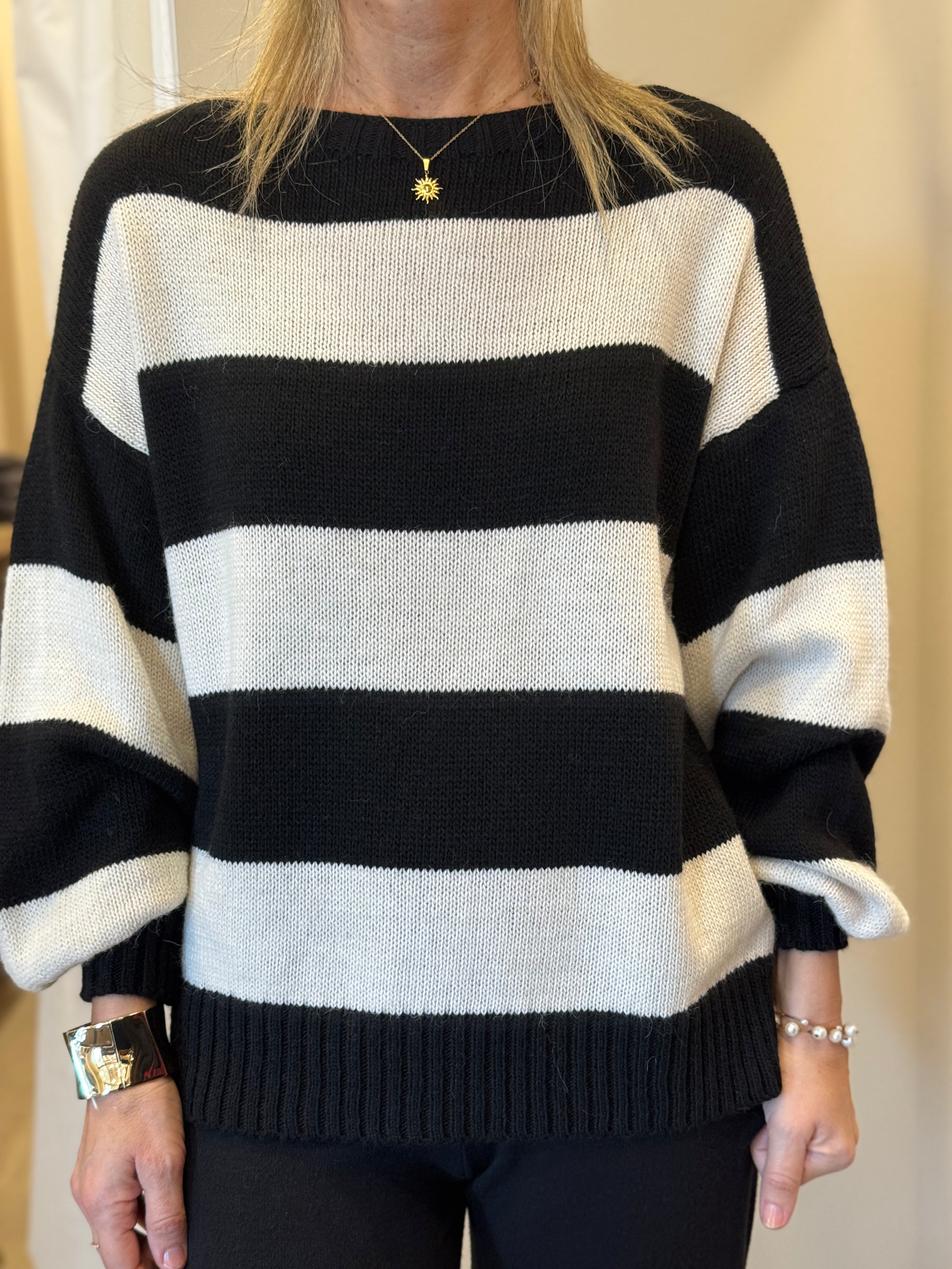 Maglione righe adora