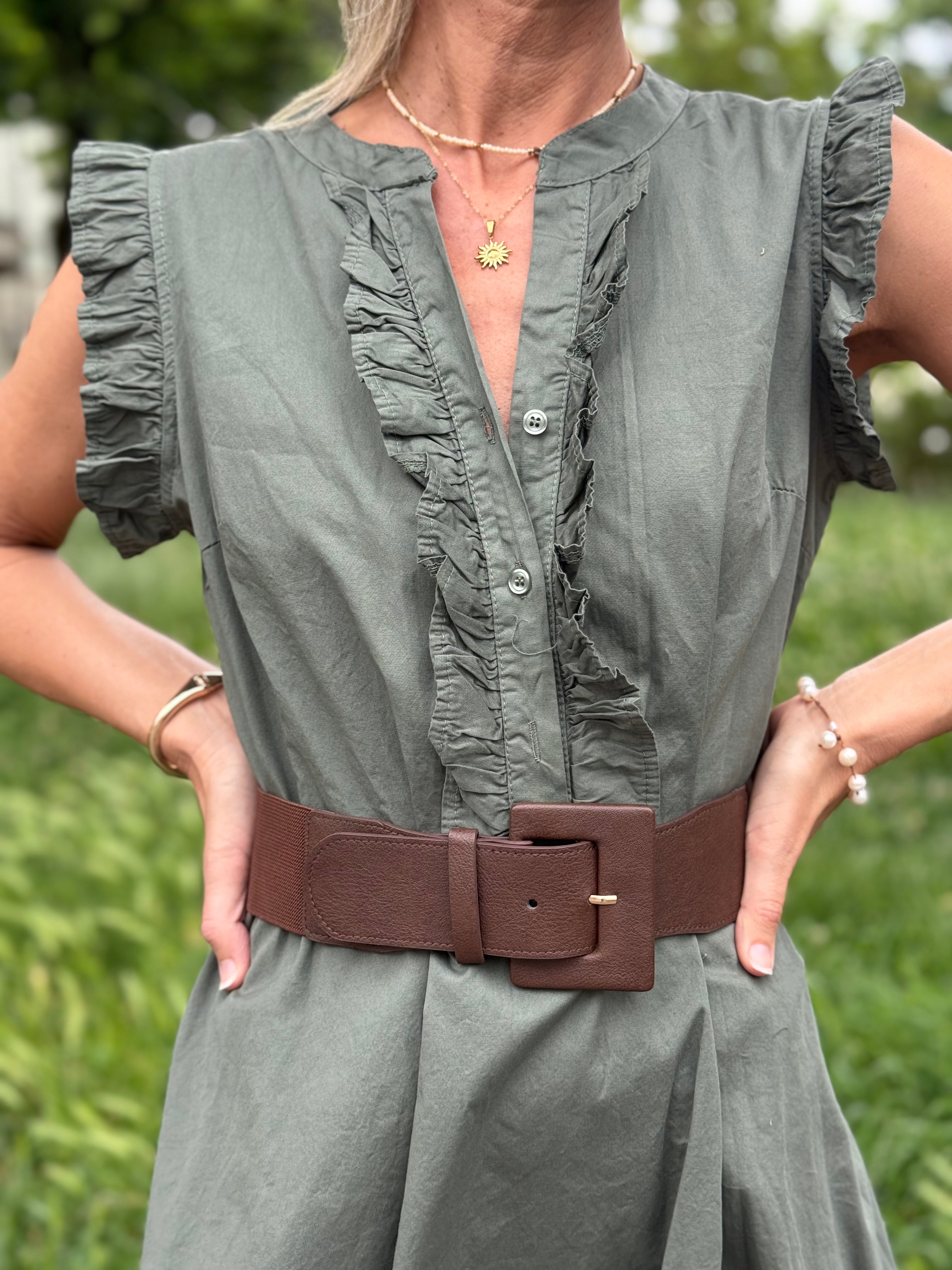 Cintura Fibbia Ecopelle