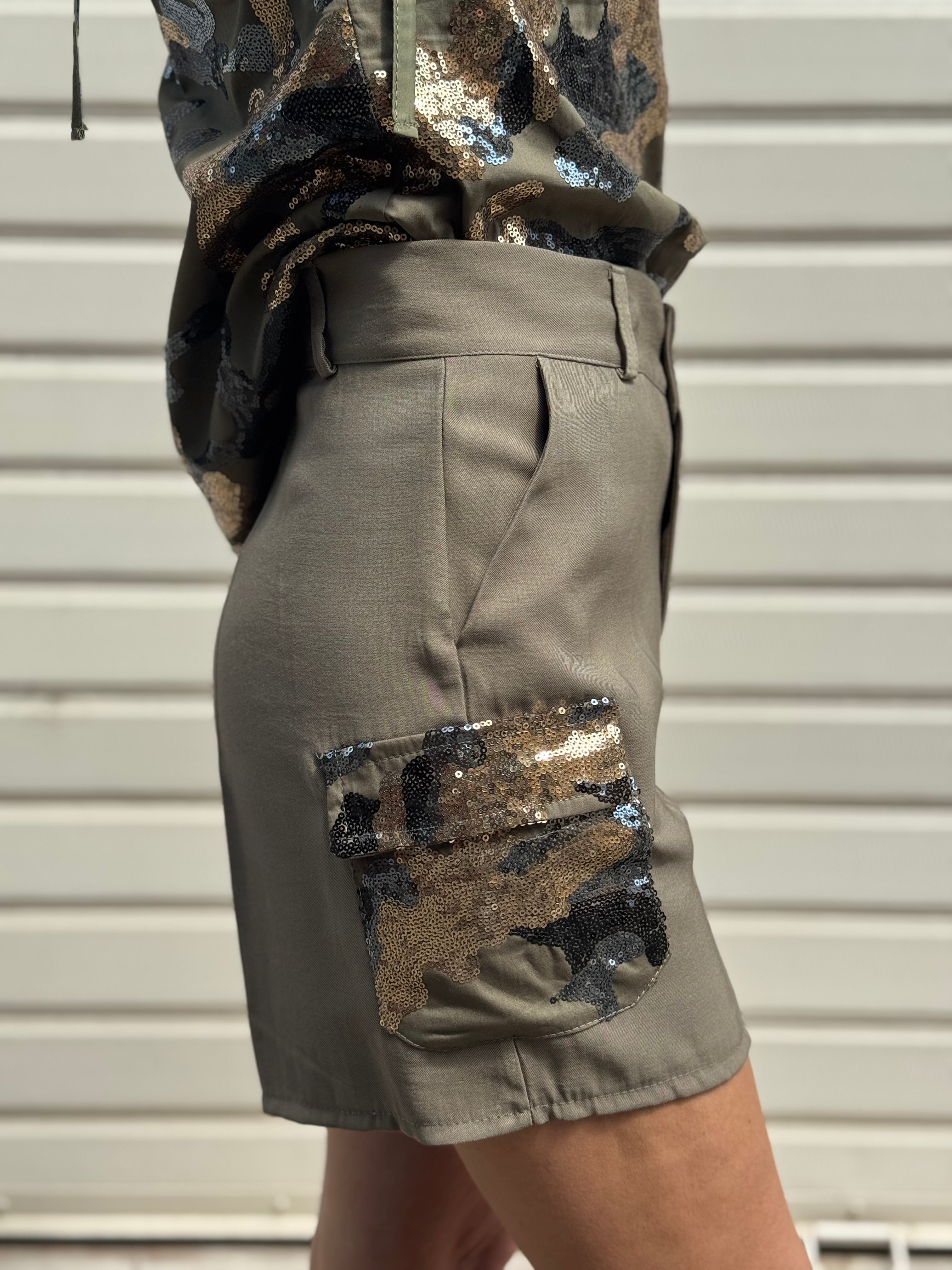 Shorts Camouflage Paillettes